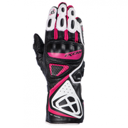IXON GP5 Air L luvas em pele de motociclo | Mulheres | Rosa/Branco/Preto 