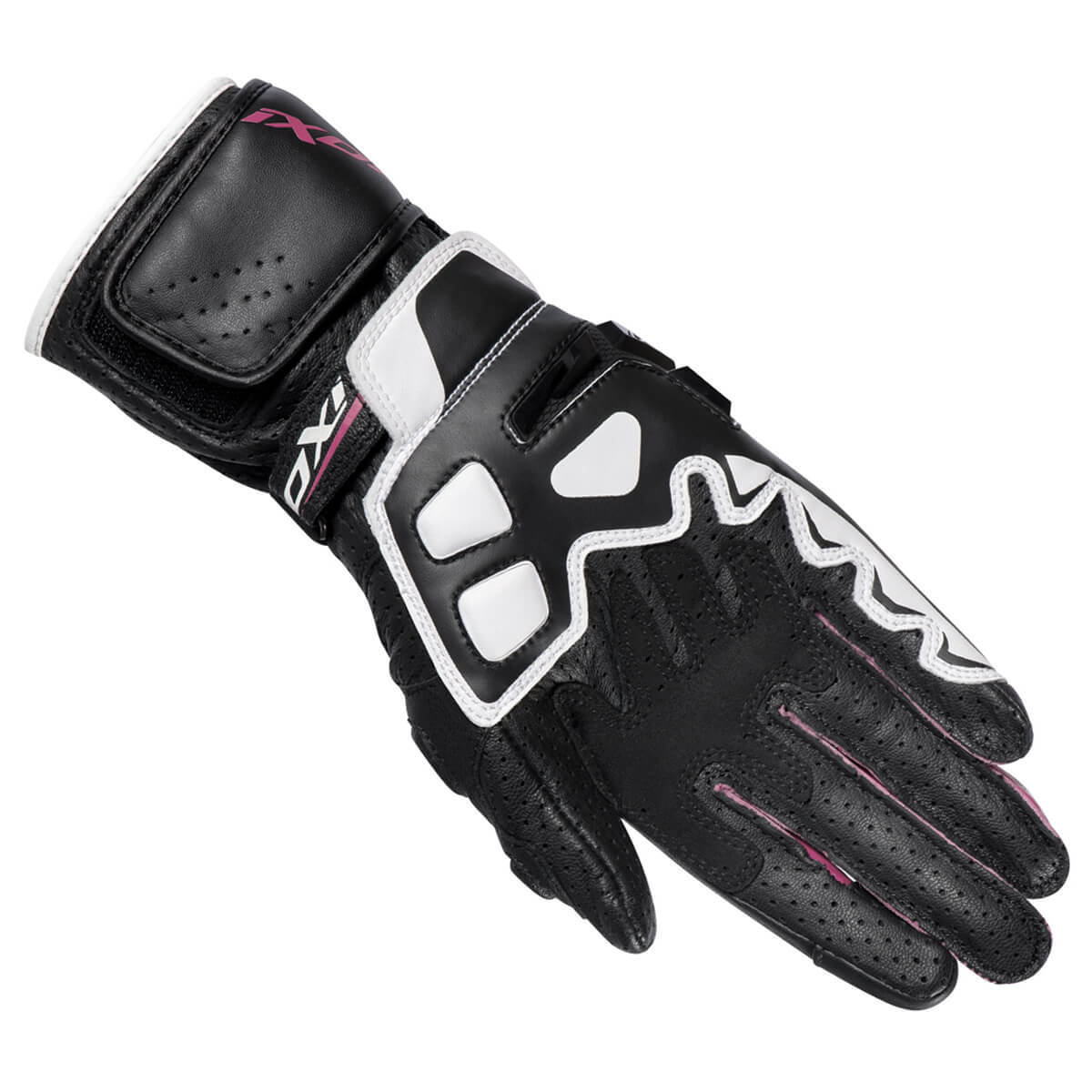 IXON GP5 Air L luvas em pele de motociclo | Mulheres | Rosa/Branco/Preto 