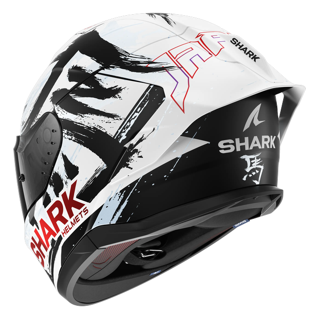 Shark Skwal Cup Johann Zarco Suzuka 2026 Replica KWK HE6534 — Dreiviertelansicht von hinten