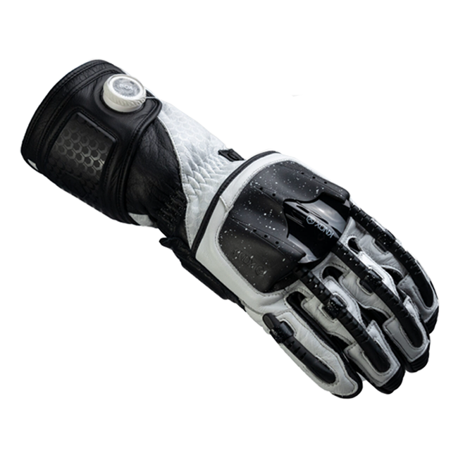 Knox Handroid MK5 Luvas de corrida em pele | Homem | Preto/Branco | 11769404101 