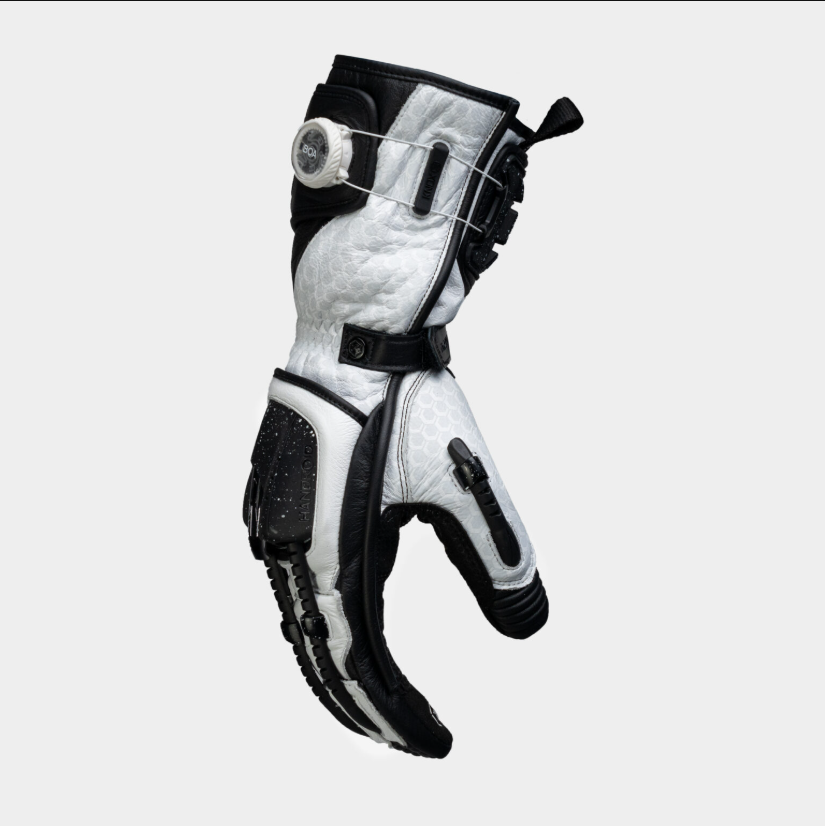 Knox Handroid MK5 Luvas de corrida em pele | Homem | Preto/Branco | 11769404101 