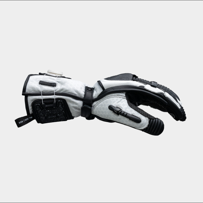 Knox Handroid MK5 Luvas de corrida em pele | Homem | Preto/Branco | 11769404101 