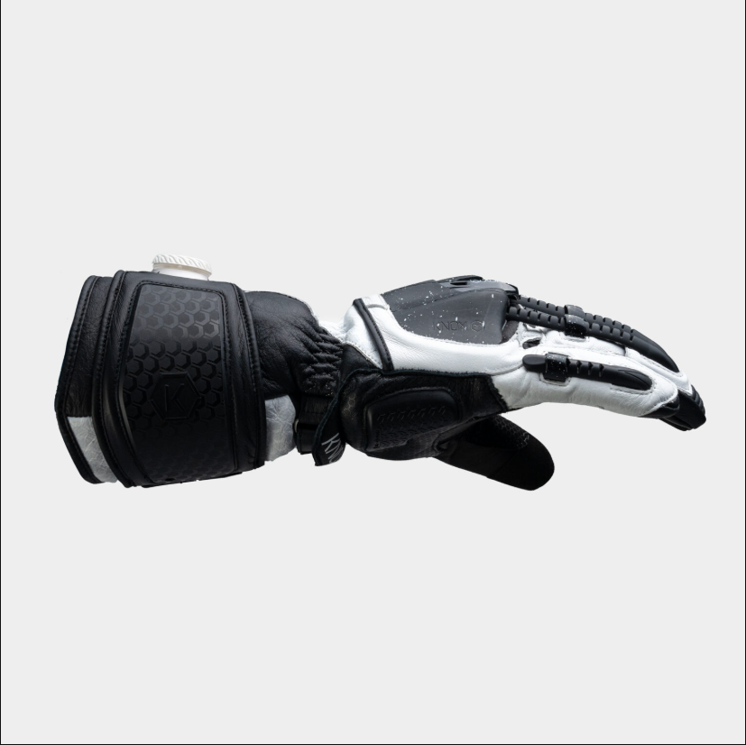 Knox Handroid MK5 Luvas de corrida em pele | Homem | Preto/Branco | 11769404101 