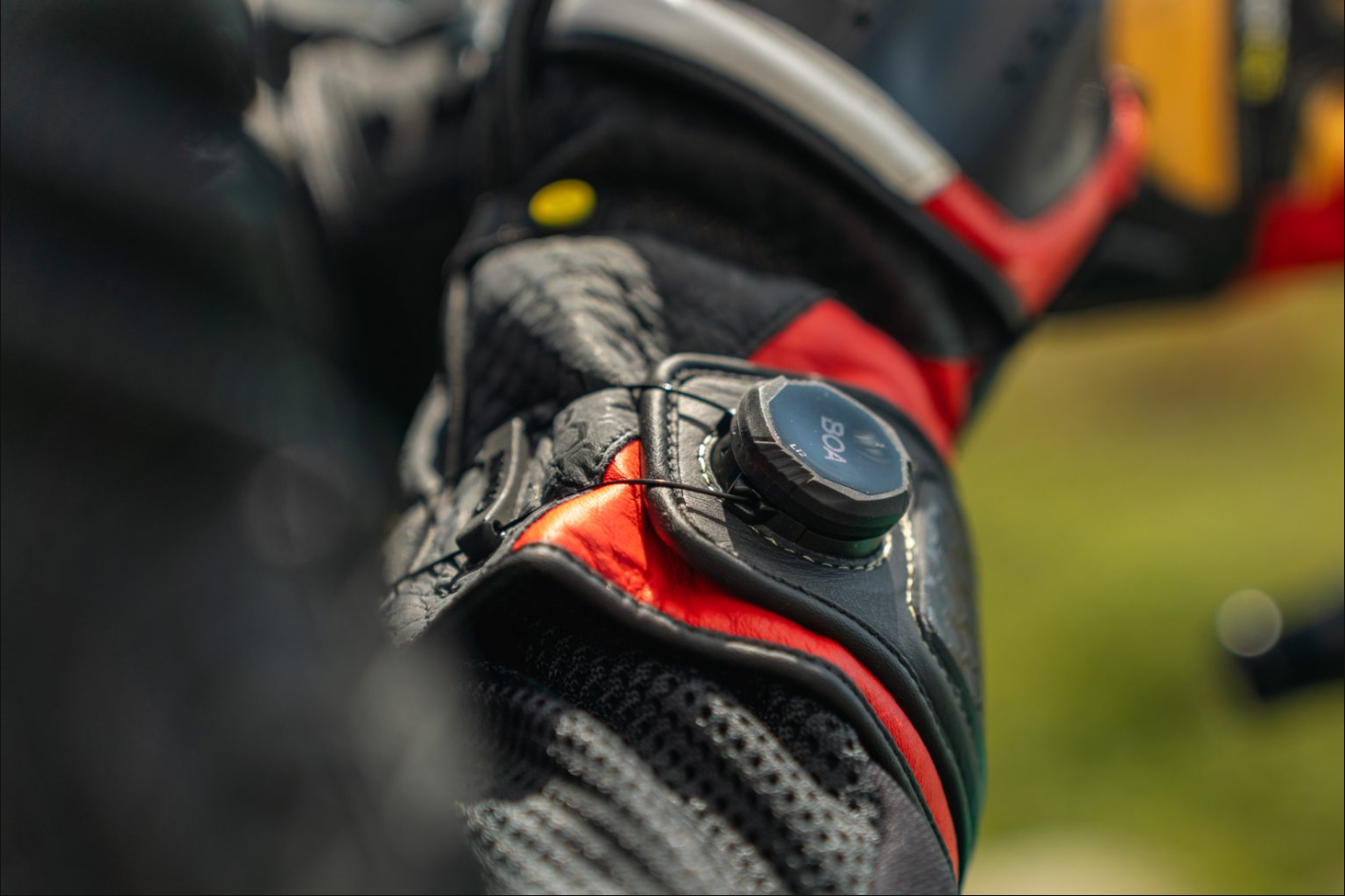 Knox Handroid MK5 luvas de corrida em couro | Homem | Vermelho | 11769404105 