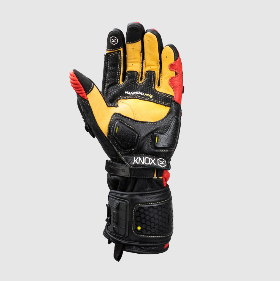 Knox Handroid MK5 luvas de corrida em couro | Homem | Vermelho | 11769404105 