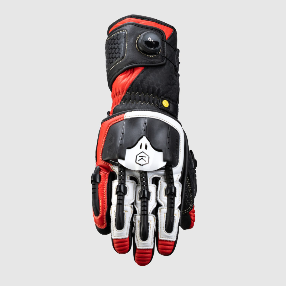 Knox Handroid MK5 luvas de corrida em couro | Homem | Vermelho | 11769404105 