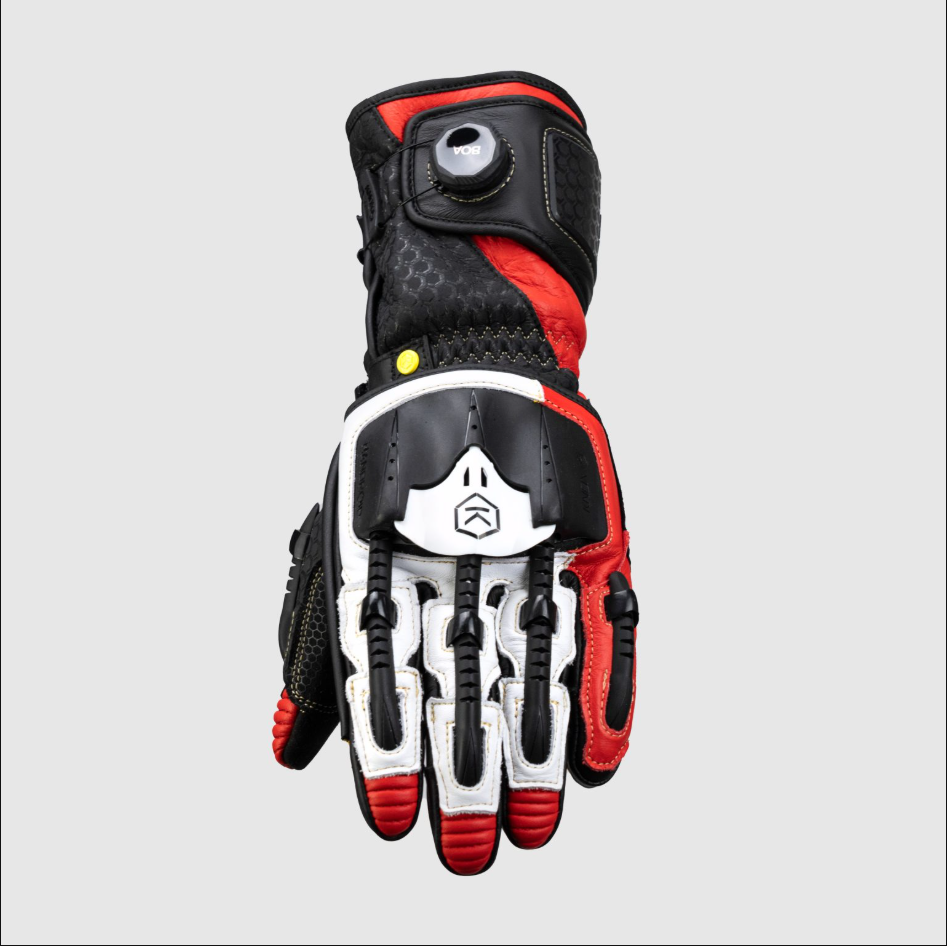 Knox Handroid MK5 luvas de corrida em couro | Homem | Vermelho | 11769404105 
