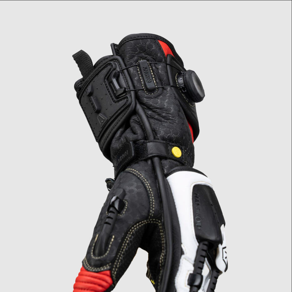 Knox Handroid MK5 luvas de corrida em couro | Homem | Vermelho | 11769404105 