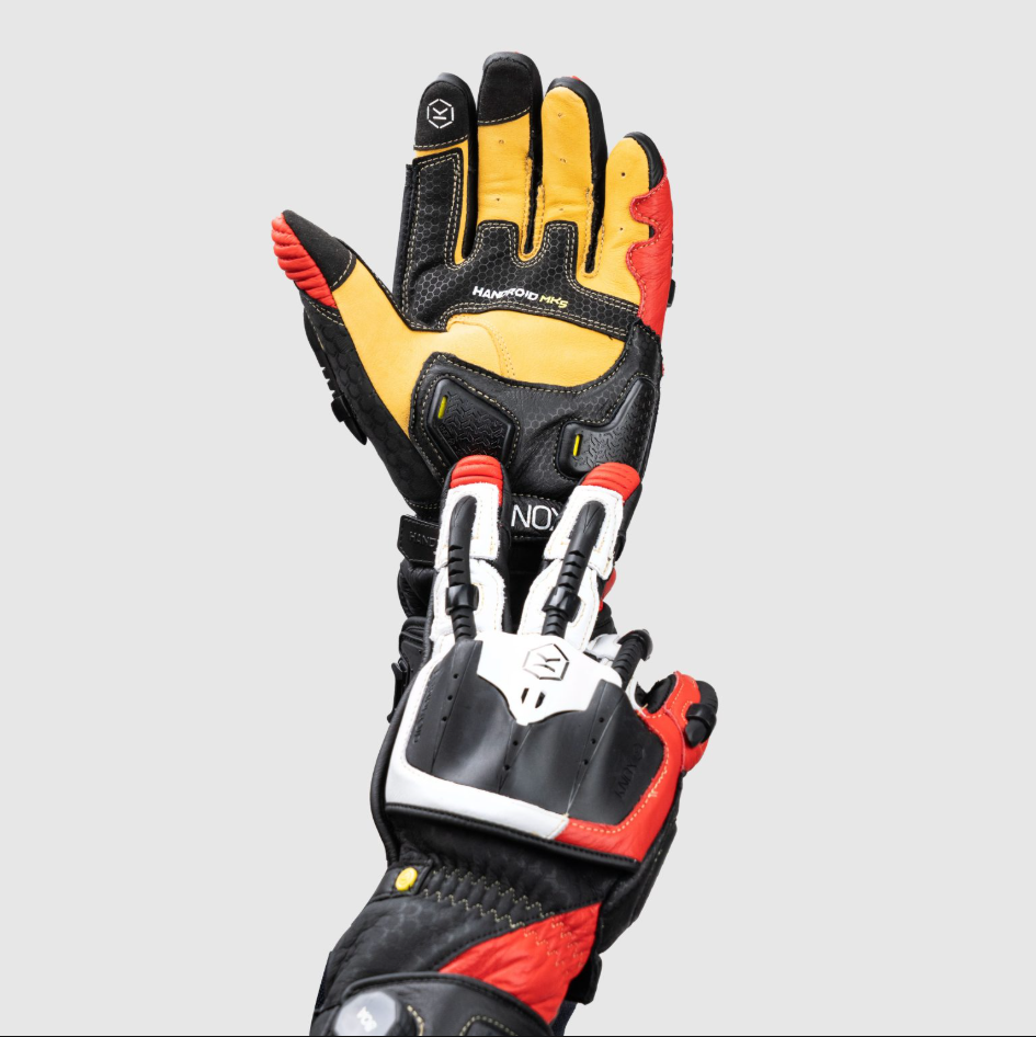 Knox Handroid MK5 luvas de corrida em couro | Homem | Vermelho | 11769404105 
