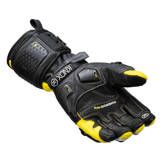 Knox Handroid MK5 Luvas de Corrida em Pele | Homem | Amarelo | 11769404104 