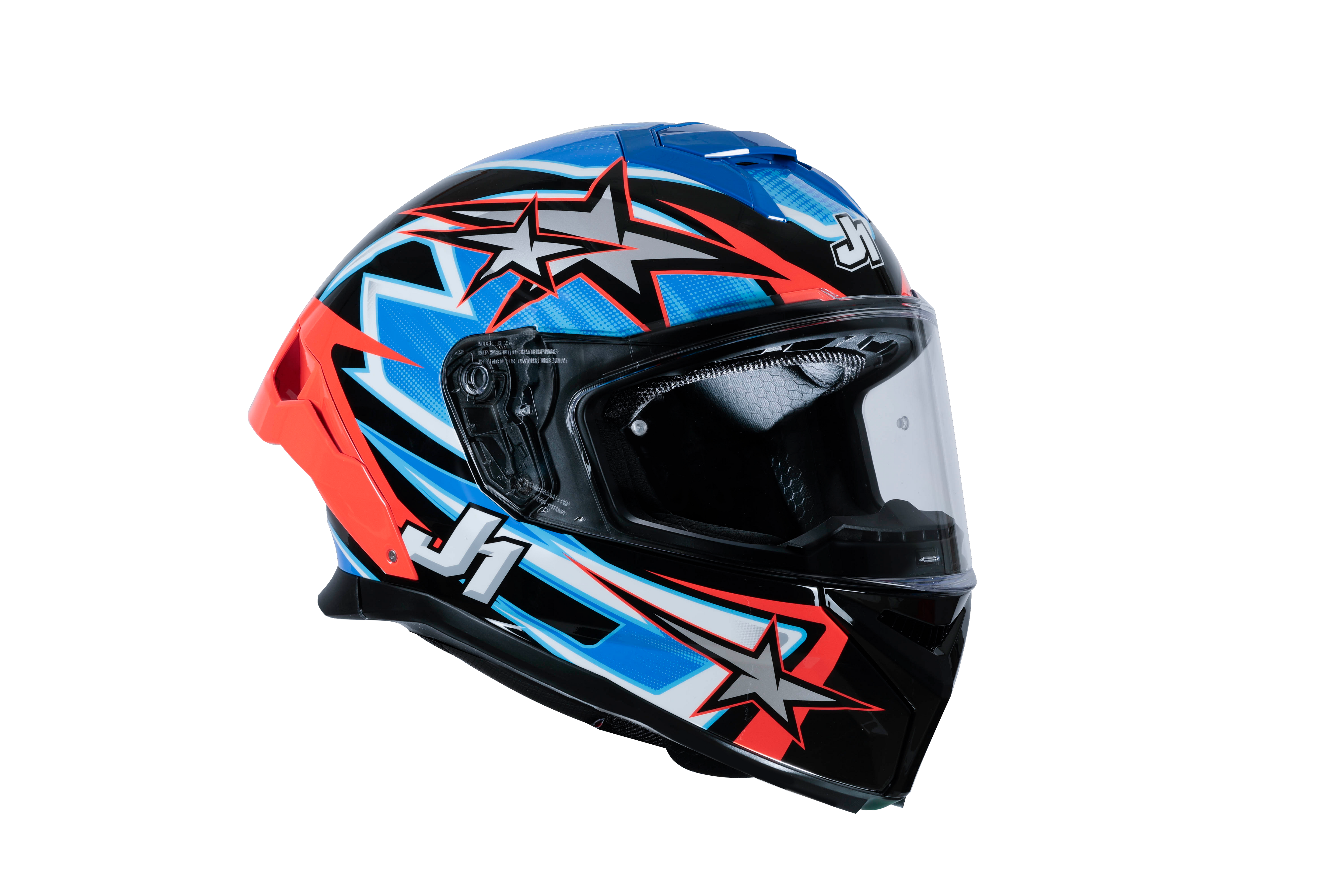 Capacete Just1 J-STR Astro Vermelho / Azul / Preto Brilhante 6030390112007 