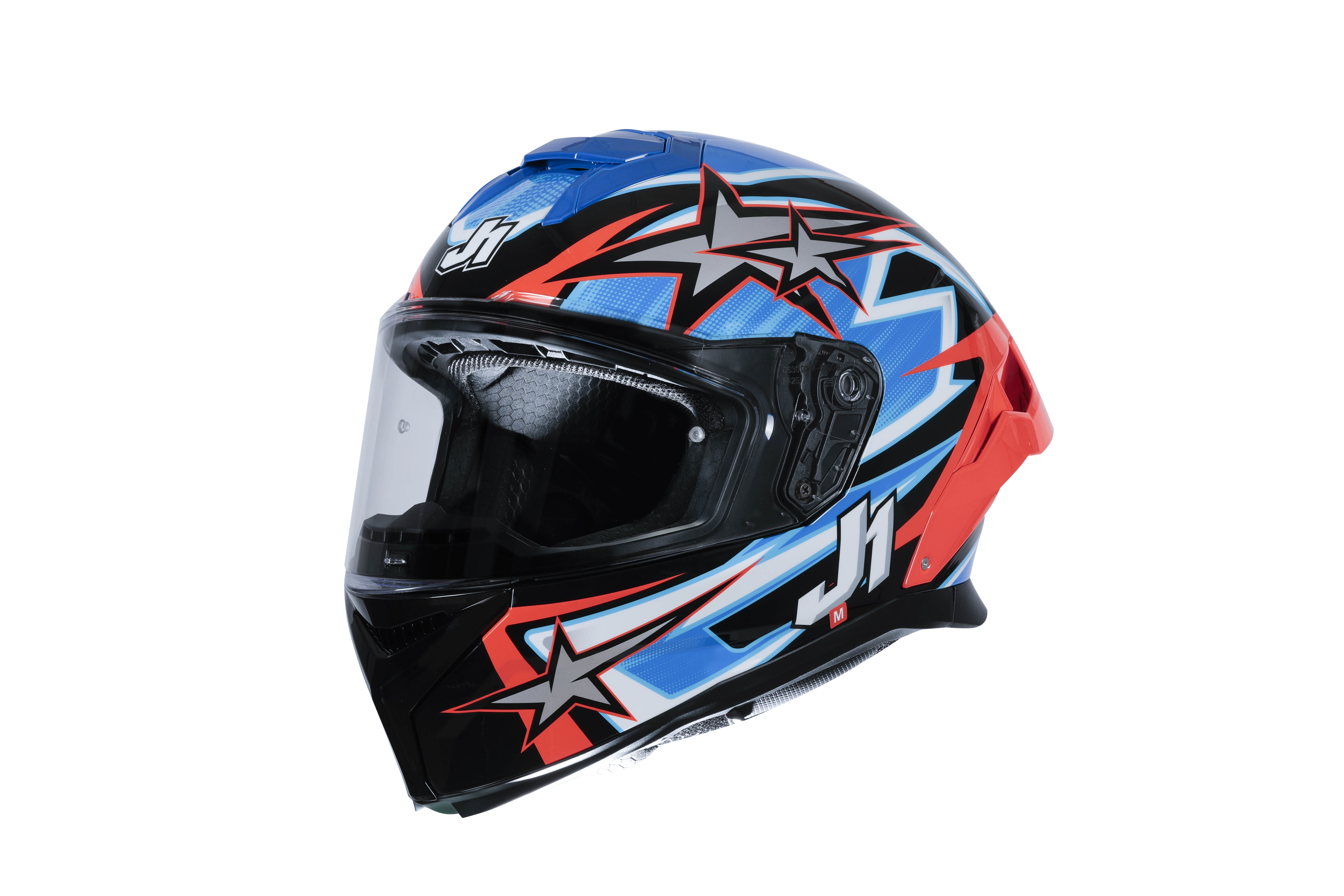 Capacete Just1 J-STR Astro Vermelho / Azul / Preto Brilhante 6030390112007 