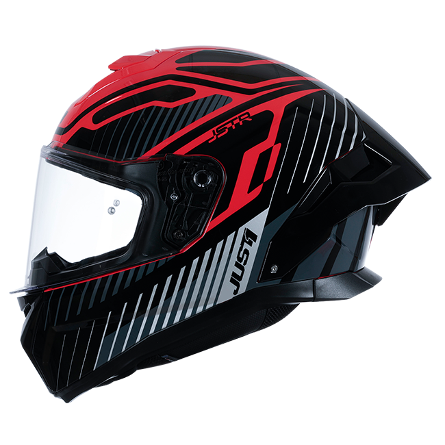 Just1 J-STR Capacete Tactical Prata / Vermelho Brilhante 6030390171003 