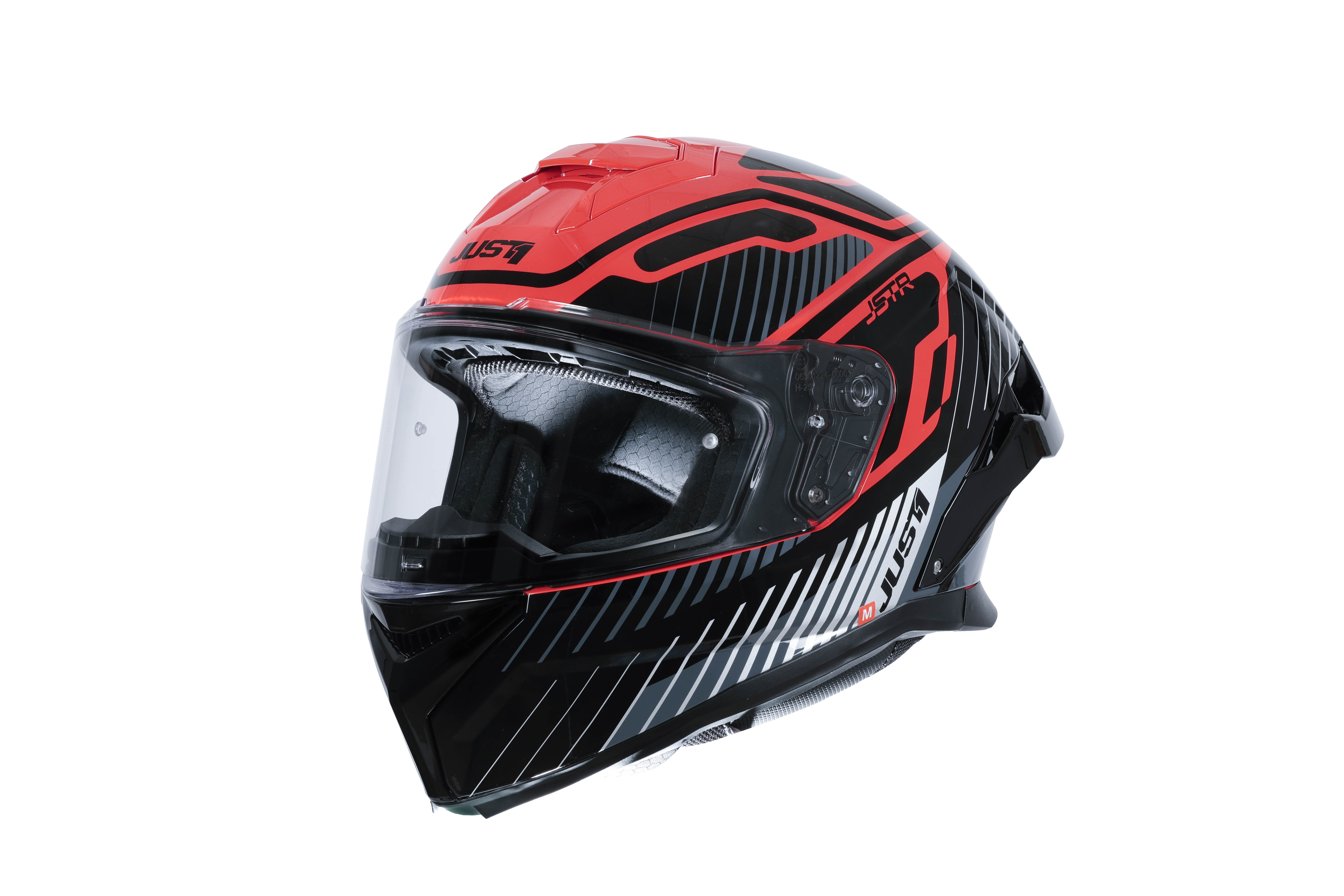 Just1 J-STR Capacete Tactical Prata / Vermelho Brilhante 6030390171003 