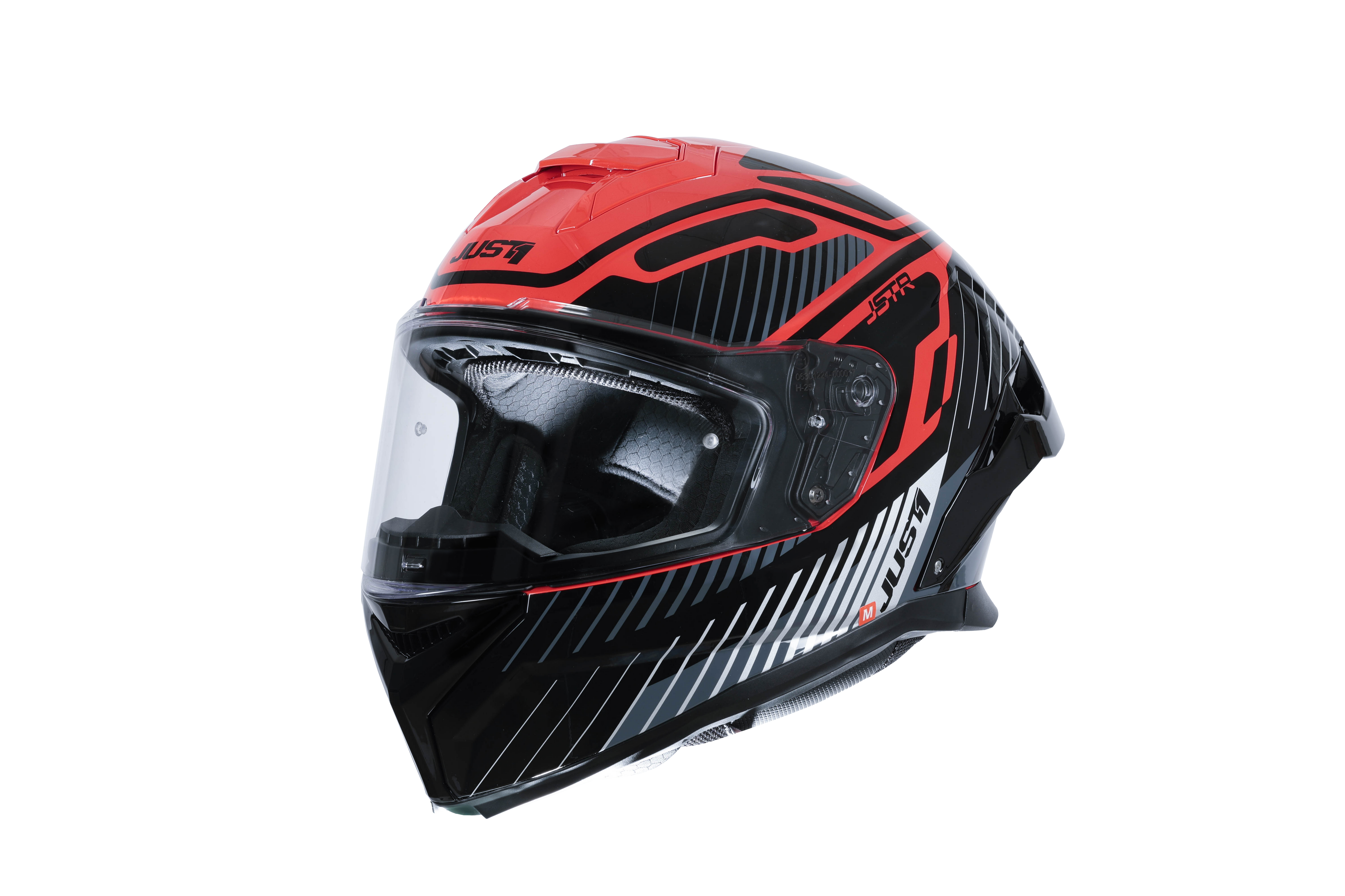 Just1 J-STR Capacete Tactical Prata / Vermelho Brilhante 6030390171003 