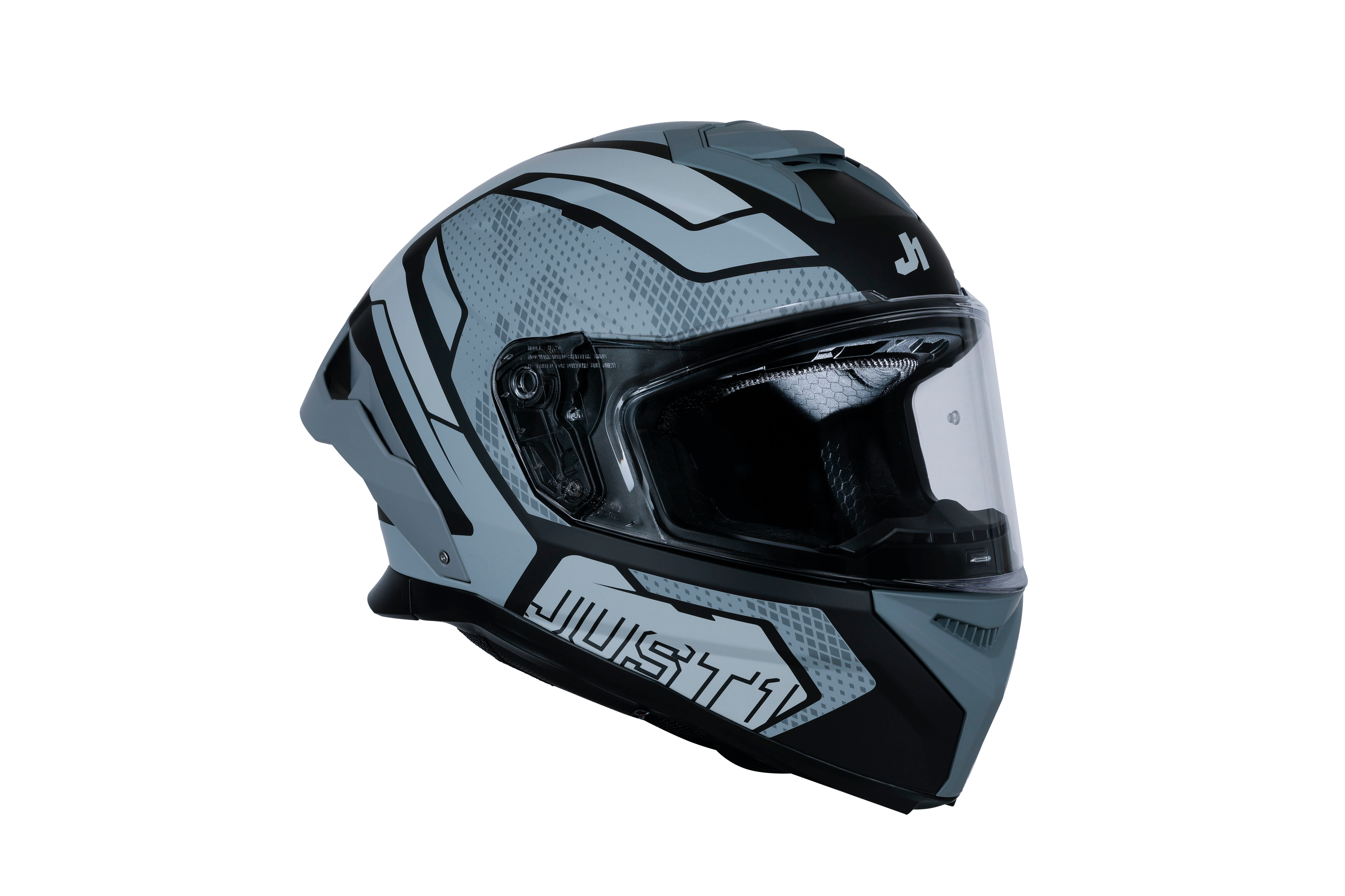 Capacete Just1 J-STR União Cinza / Preto Fosco 6030390201001 