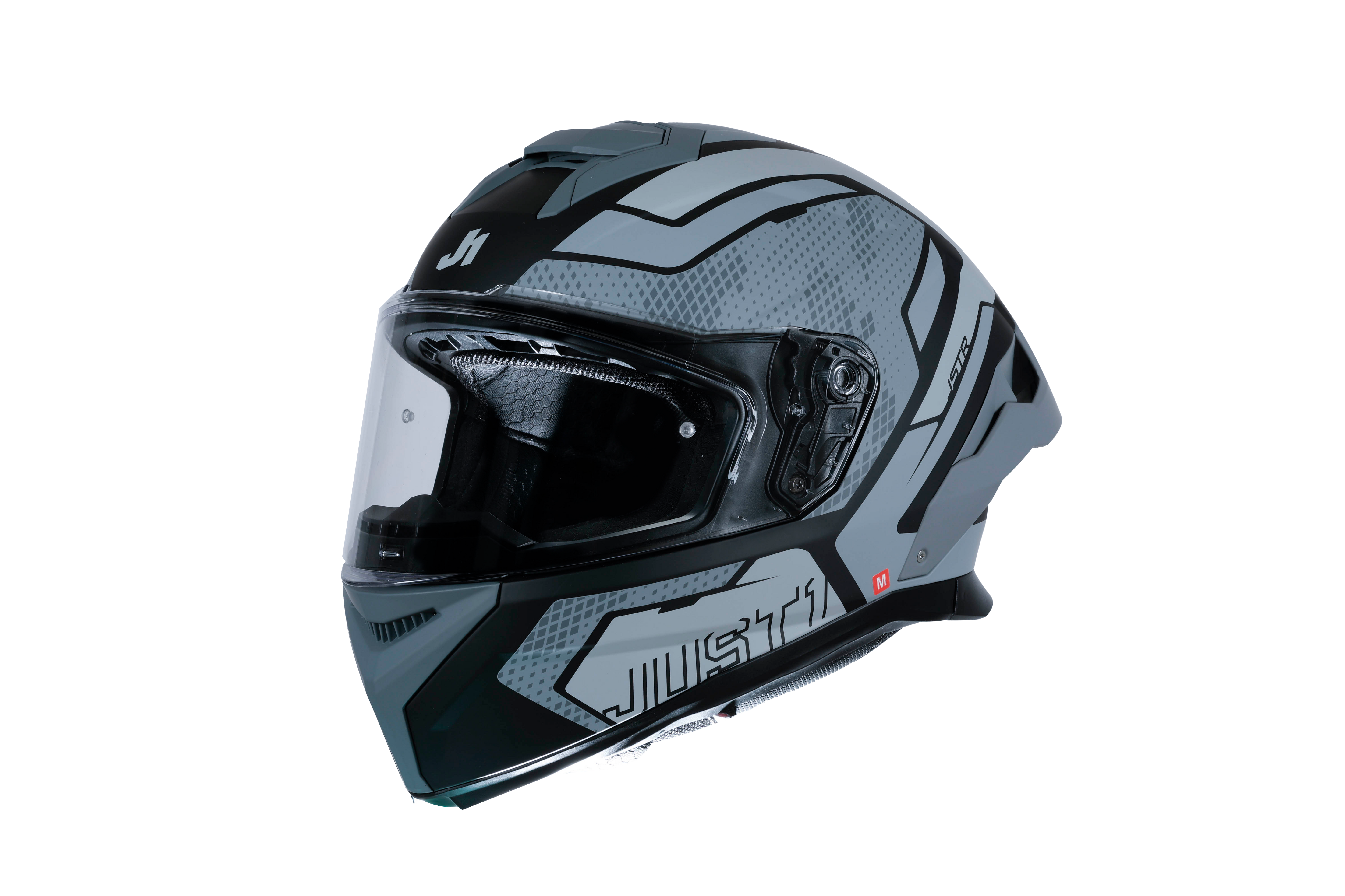 Capacete Just1 J-STR União Cinza / Preto Fosco 6030390201001 