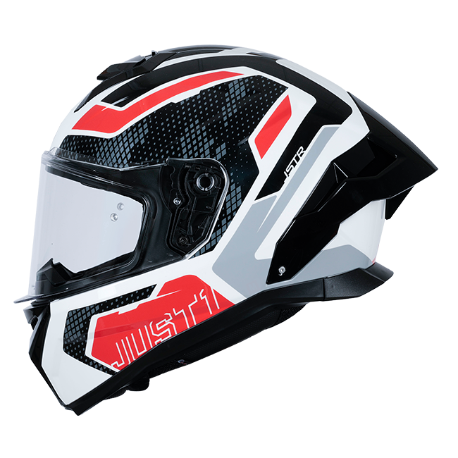 Capacete Just1 J-STR União Vermelho / Branco Brilho 6030390171001 