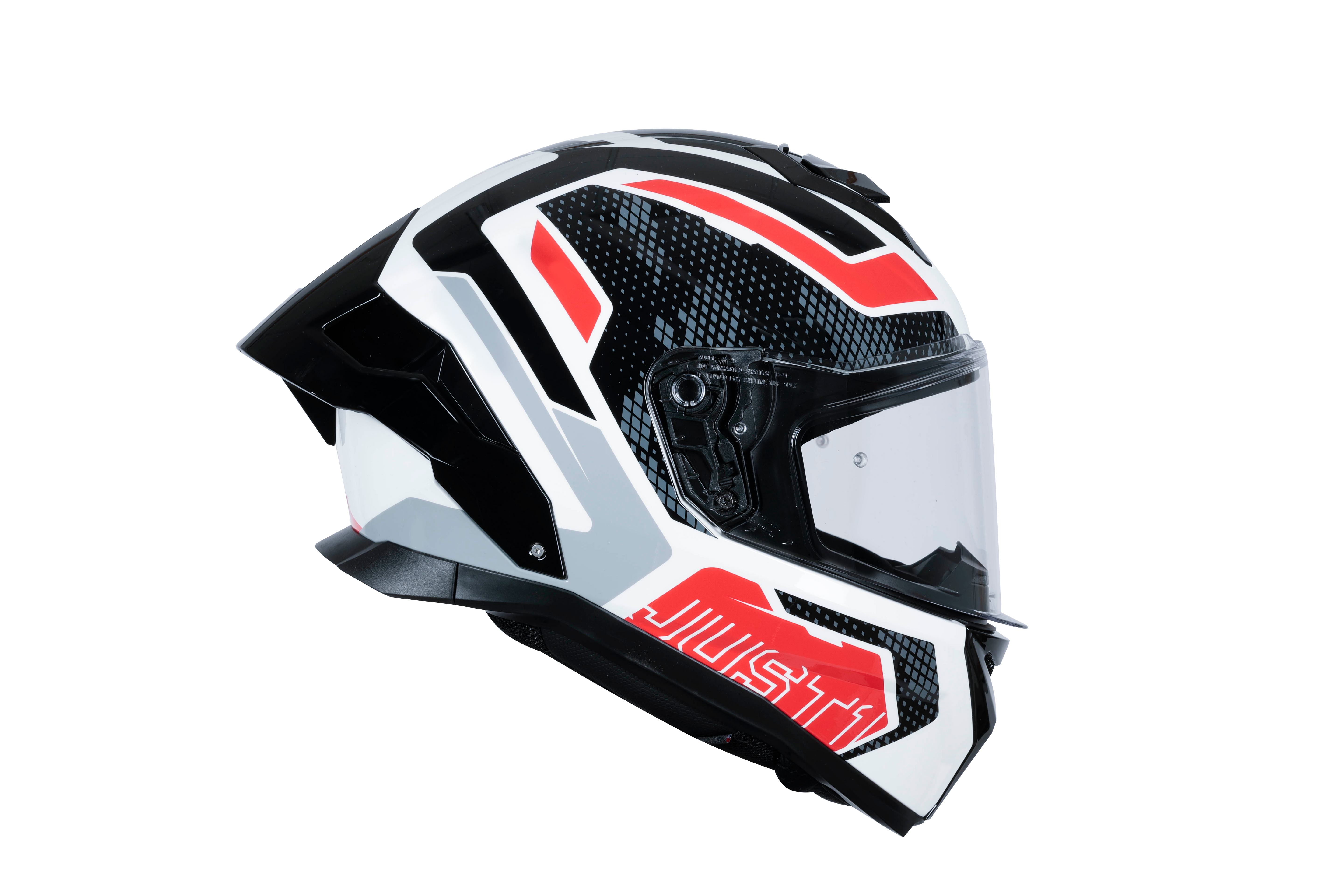 Capacete Just1 J-STR União Vermelho / Branco Brilho 6030390171001 