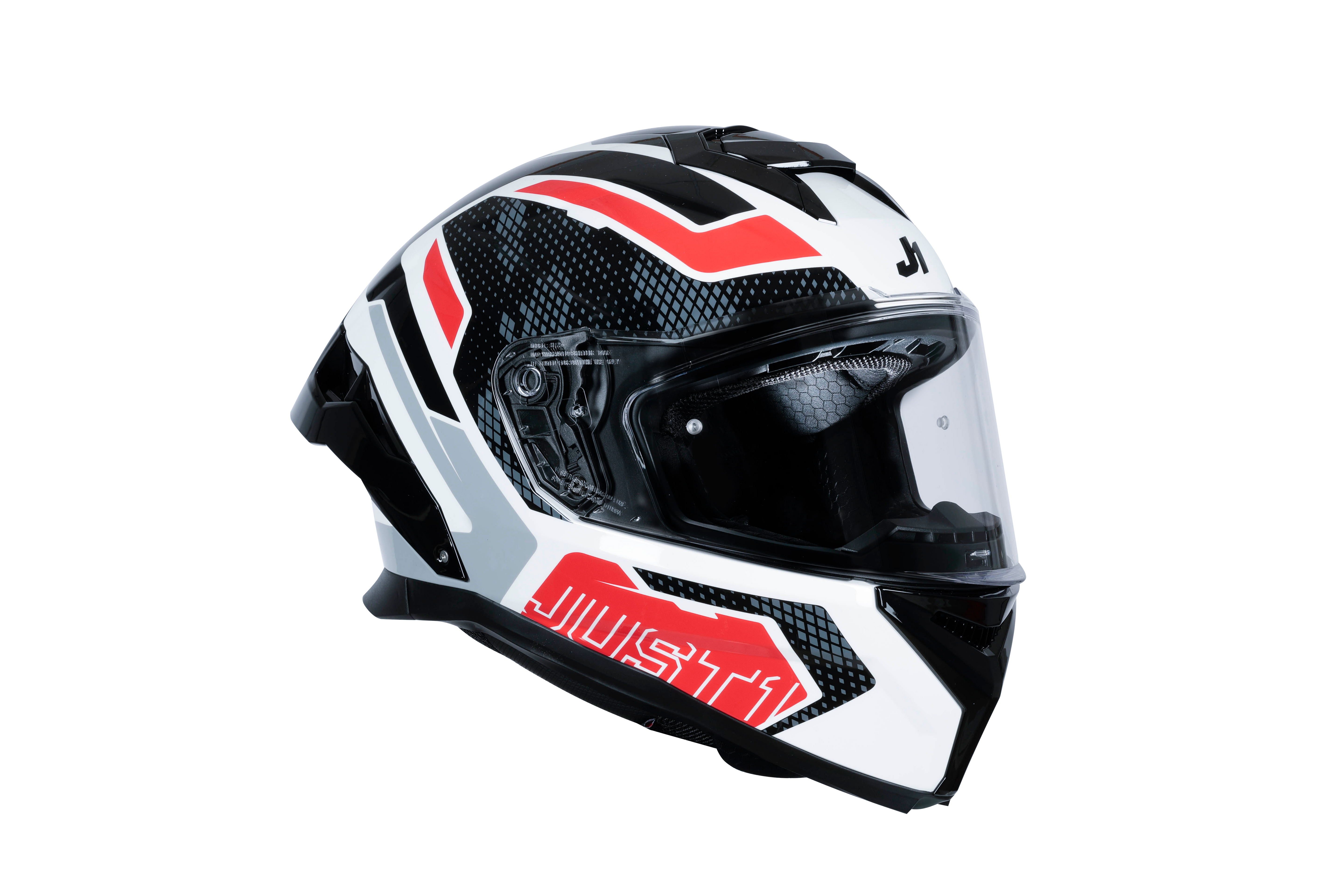 Capacete Just1 J-STR União Vermelho / Branco Brilho 6030390171001 