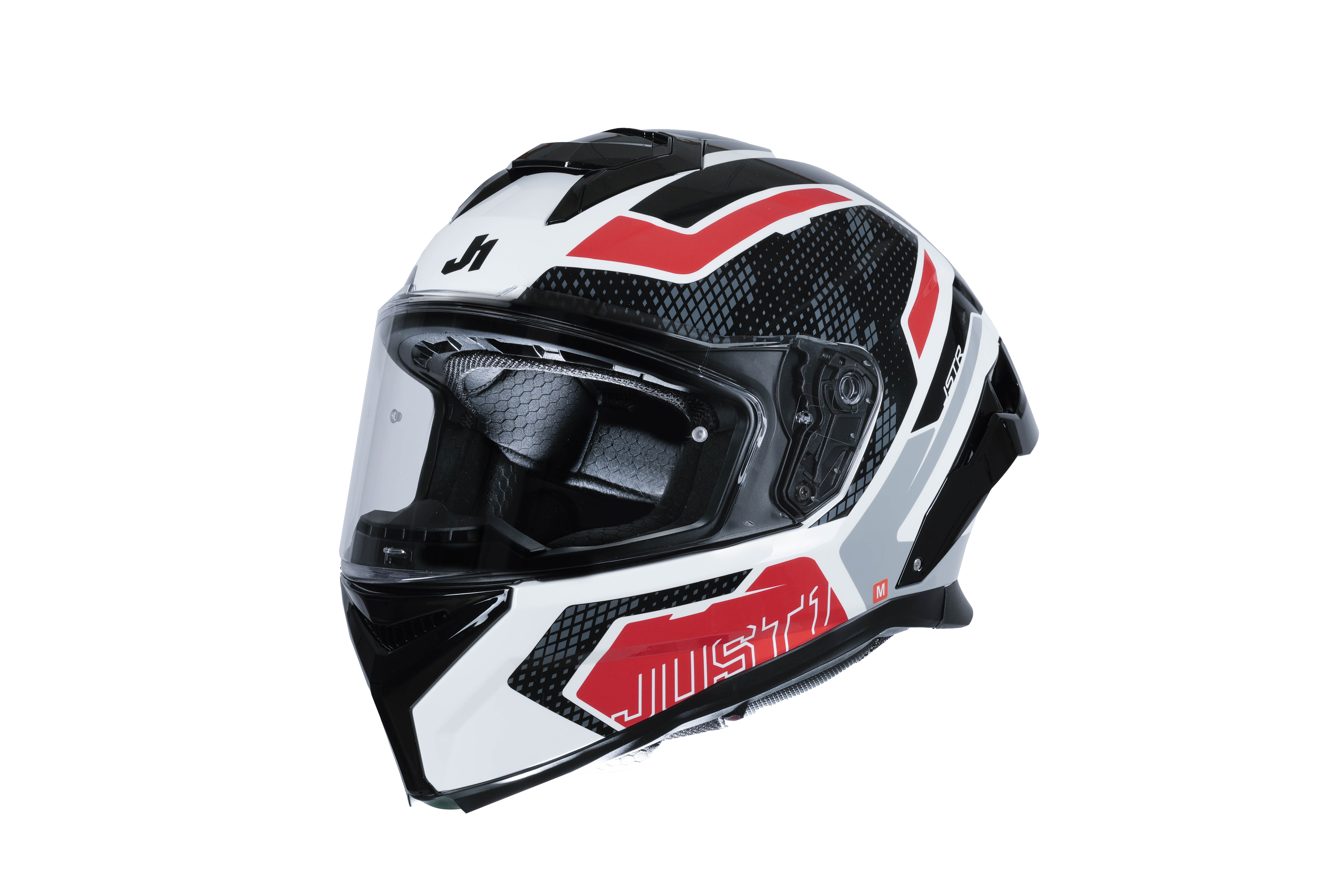 Capacete Just1 J-STR União Vermelho / Branco Brilho 6030390171001 