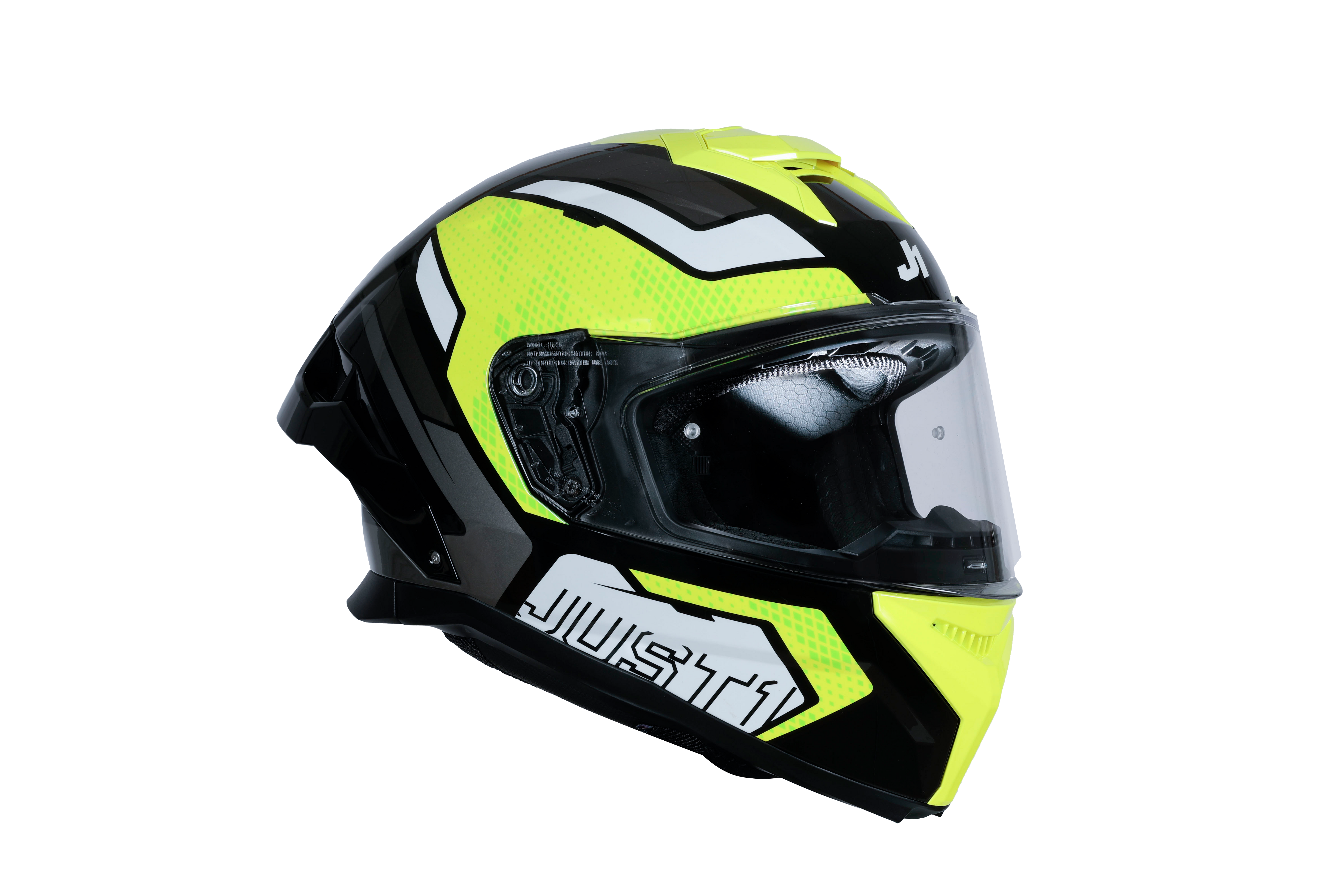 Just1 J-STR Capacete União Neongelo / Preto Brilhante 6030390191001 
