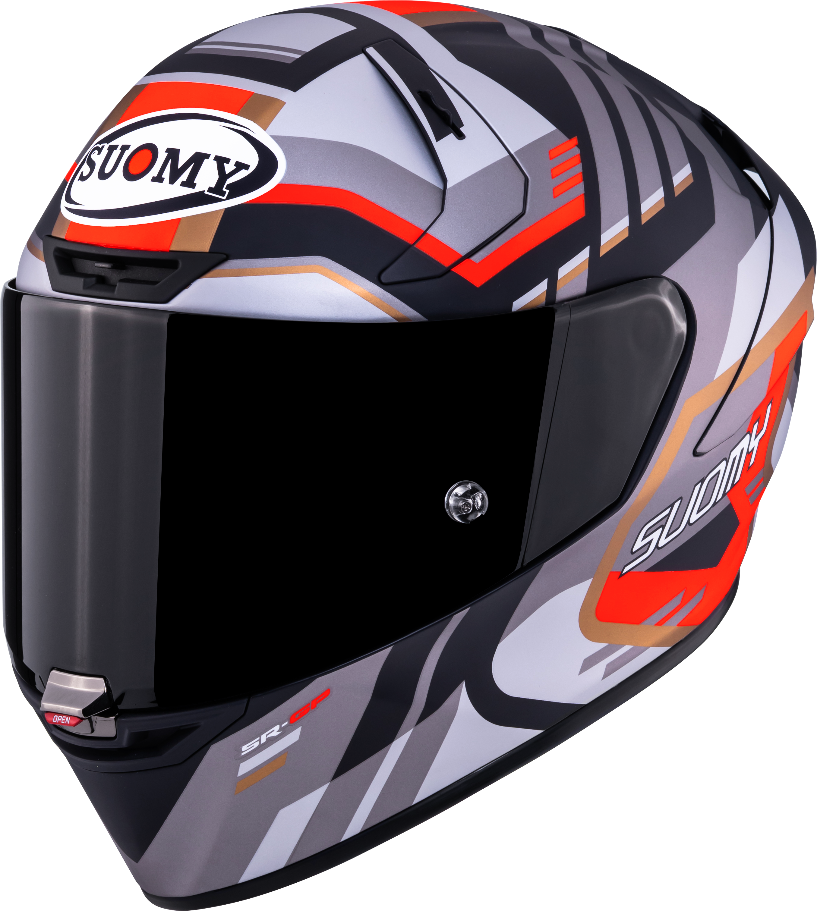 Suomy SR-GP Evo Capacete Infrared Mate Cinza/Vermelho/Preto K6S20025 