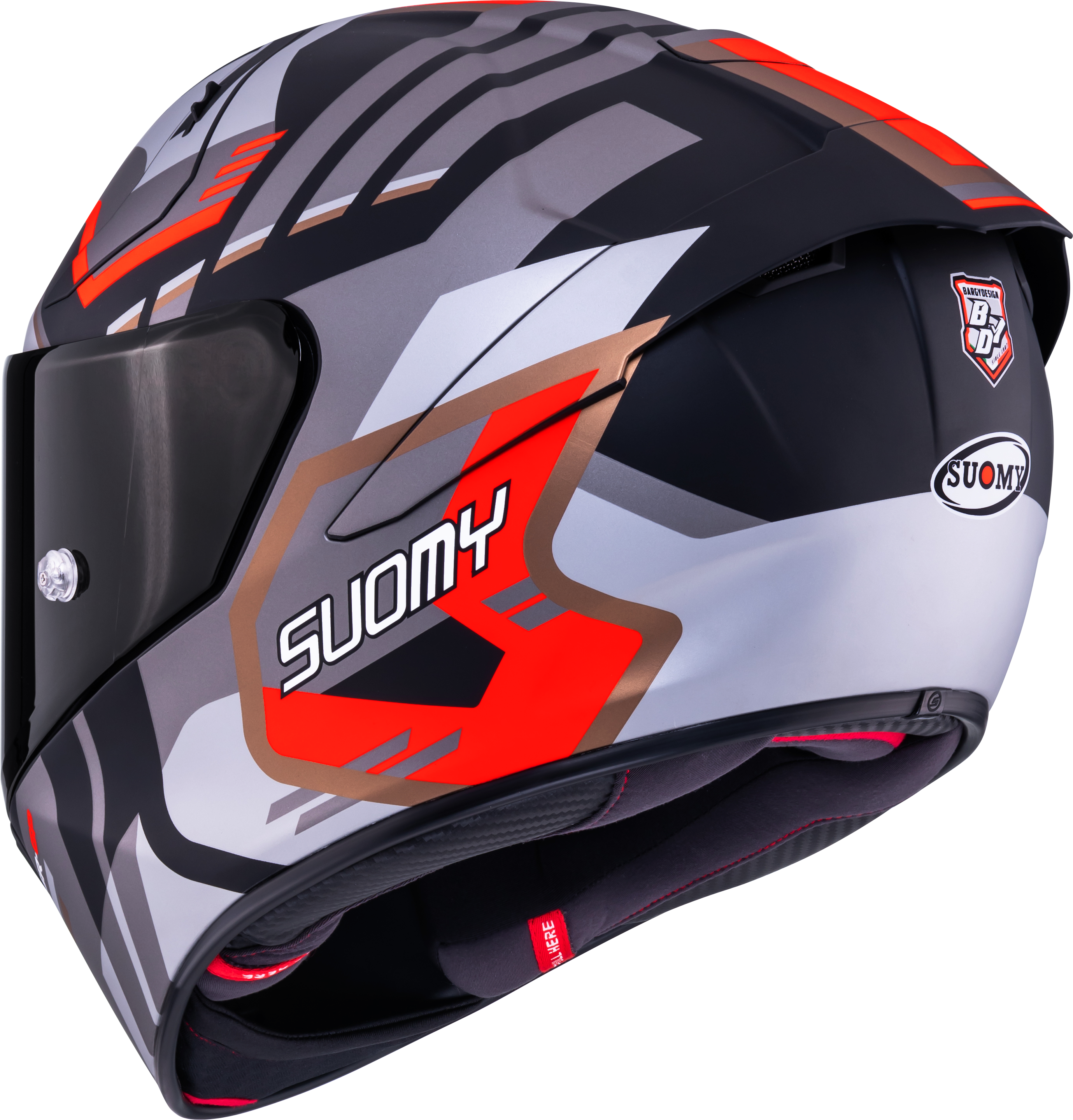 Suomy SR-GP Evo Capacete Infrared Mate Cinza/Vermelho/Preto K6S20025 