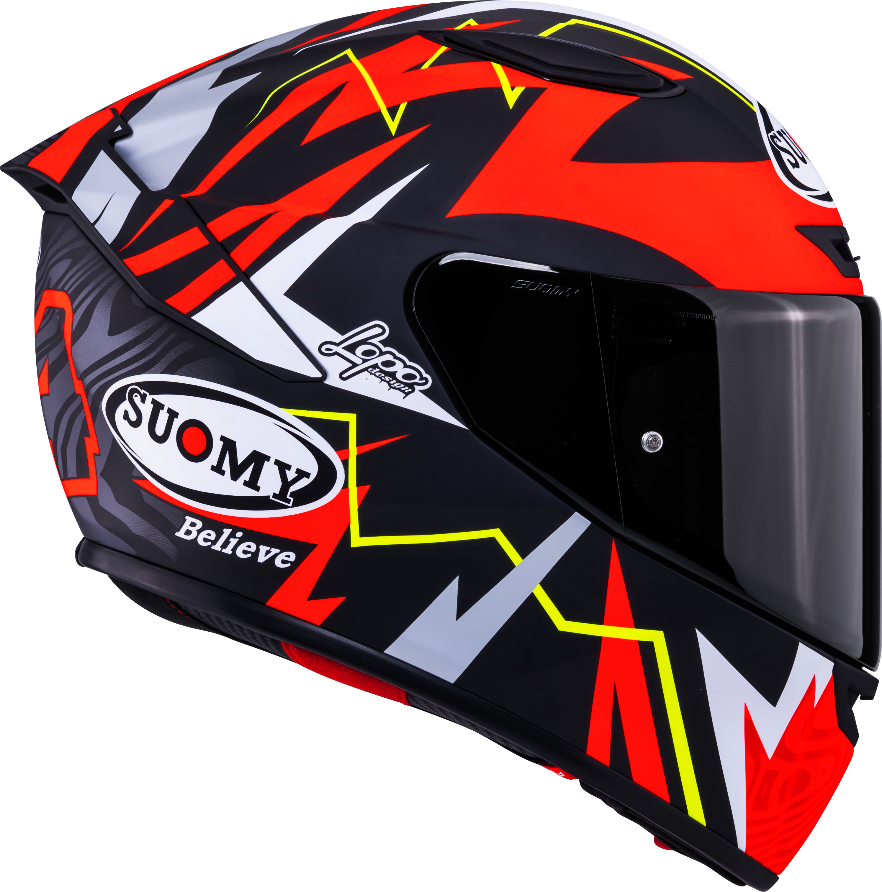 Suomy Track-1 Capacete Fosco Vermelho Réplica de Sam Lowes 2025 K6T10020 