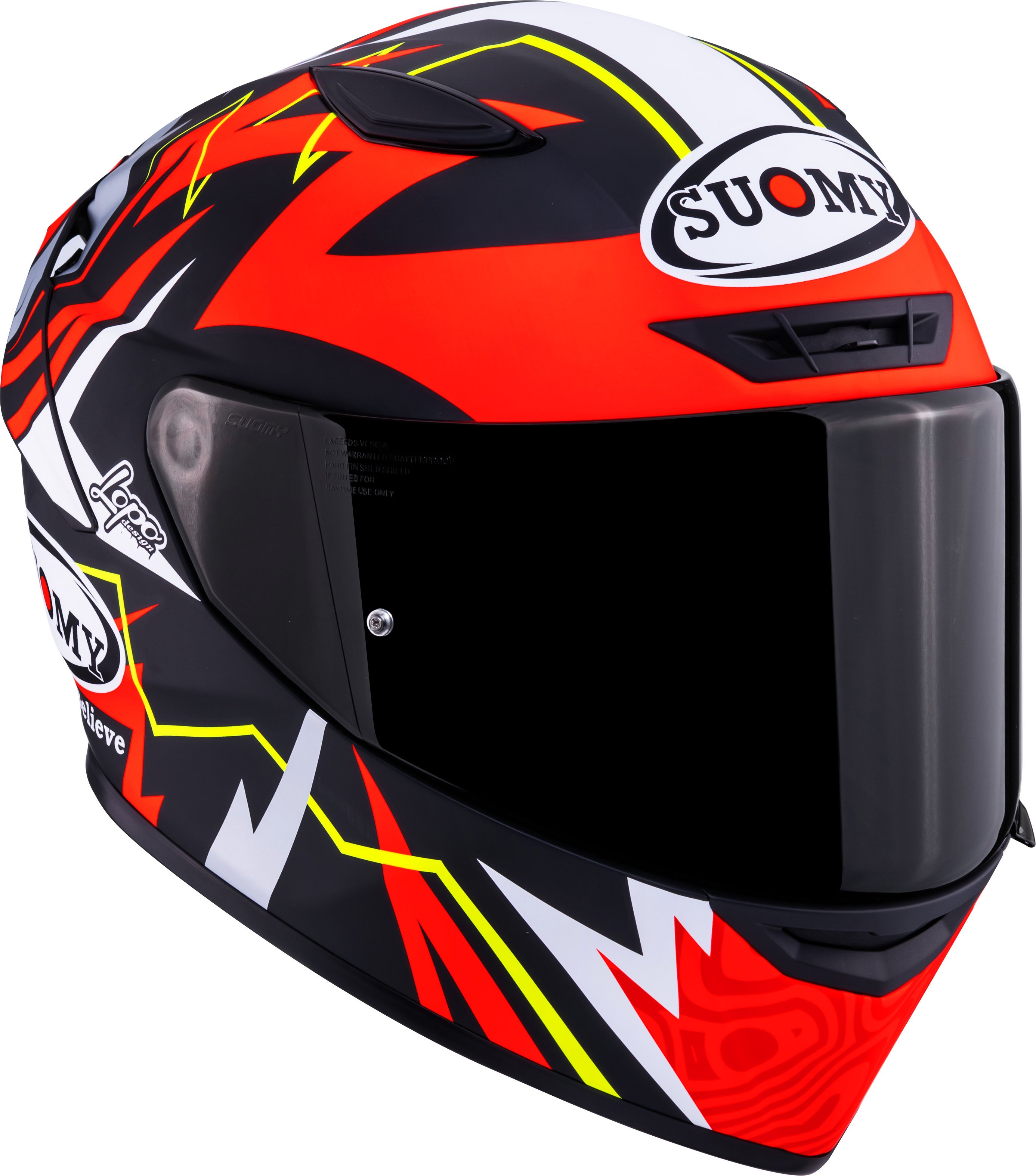 Suomy Track-1 Capacete Fosco Vermelho Réplica de Sam Lowes 2025 K6T10020 
