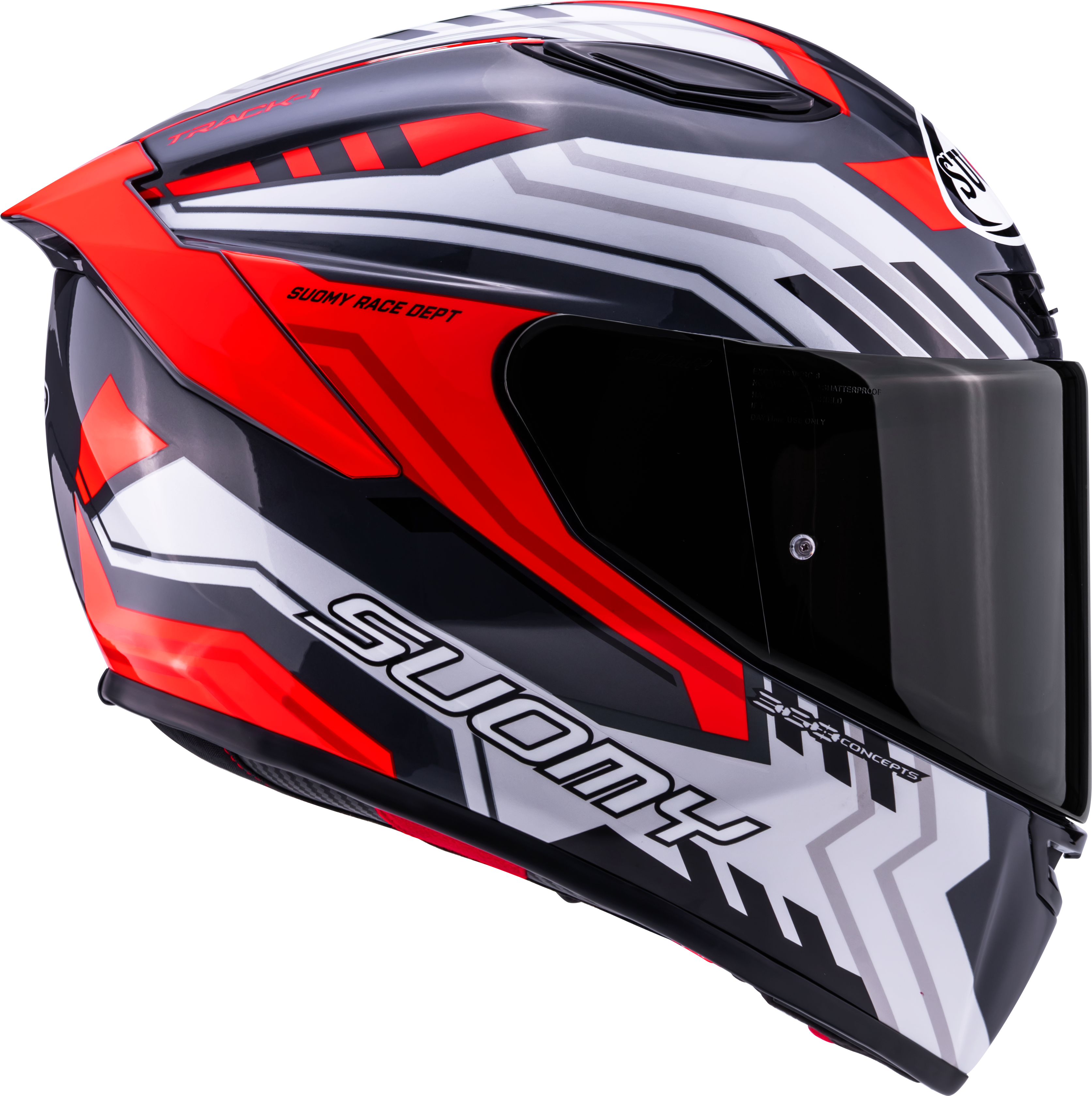 Suomy Track-1 Capacete Framework Branco/Vermelho K6T10022 