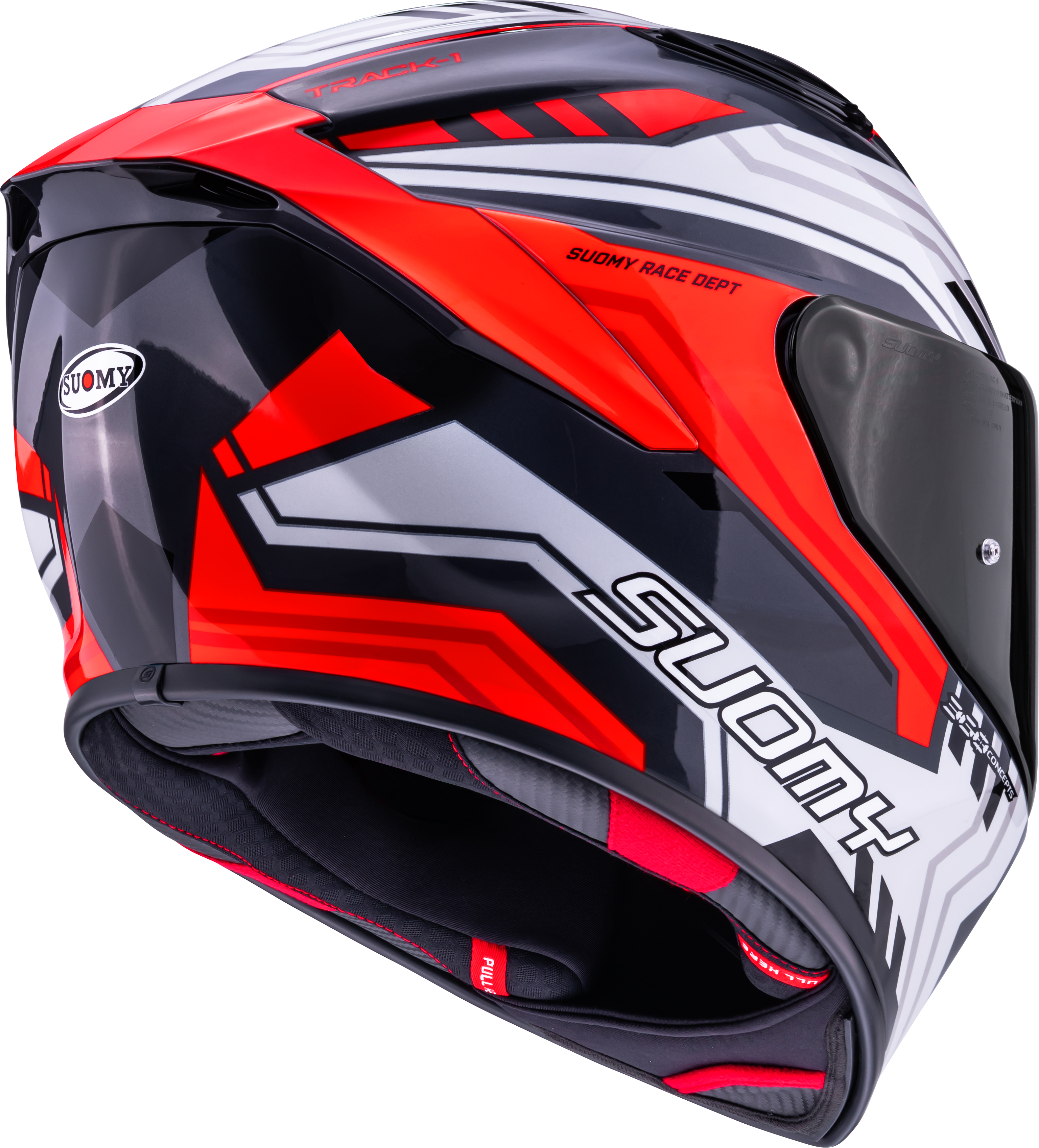 Suomy Track-1 Capacete Framework Branco/Vermelho K6T10022 