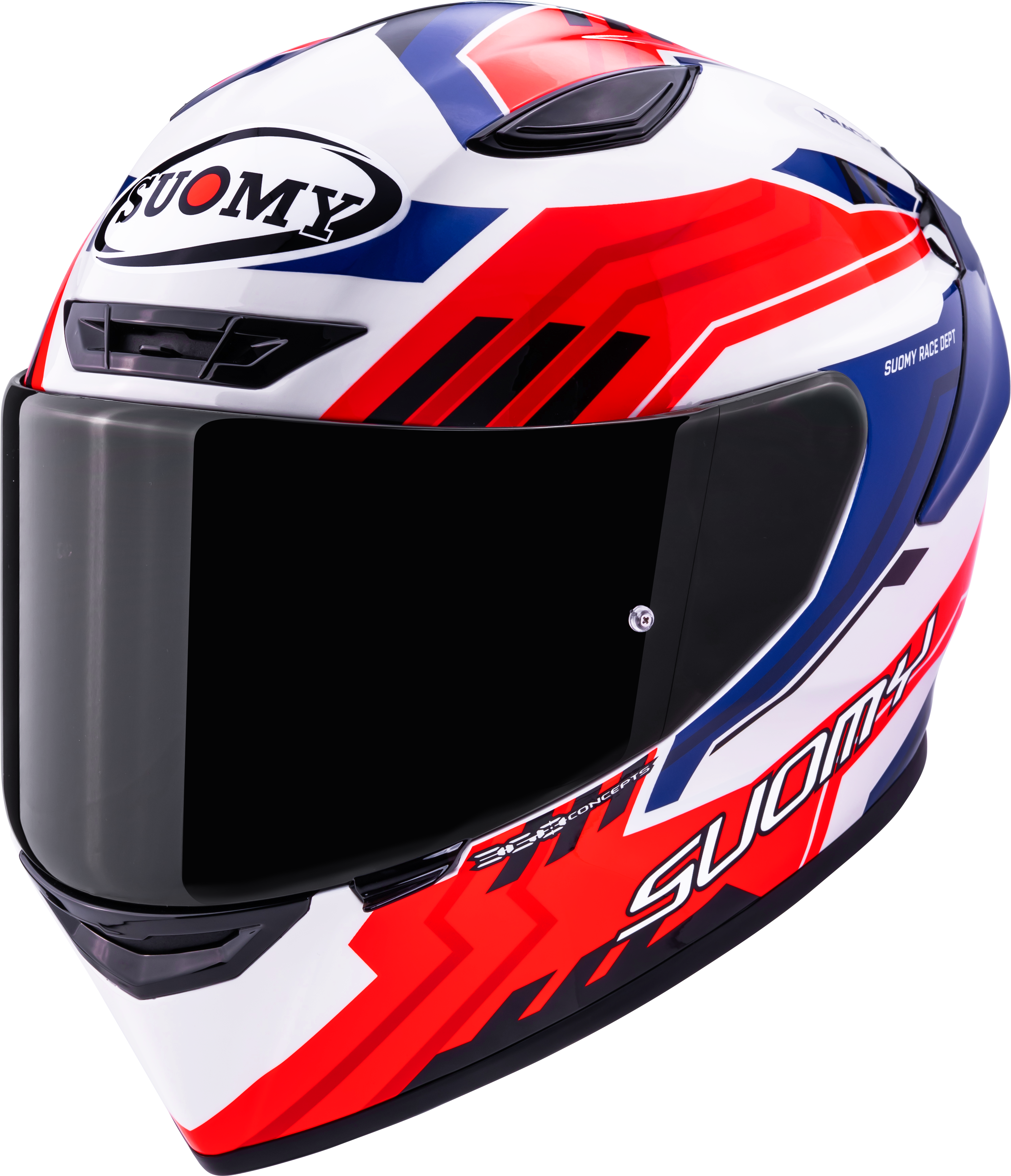Suomy Track-1 Capacete Framework Branco/Vermelho/Azul K6T10023 