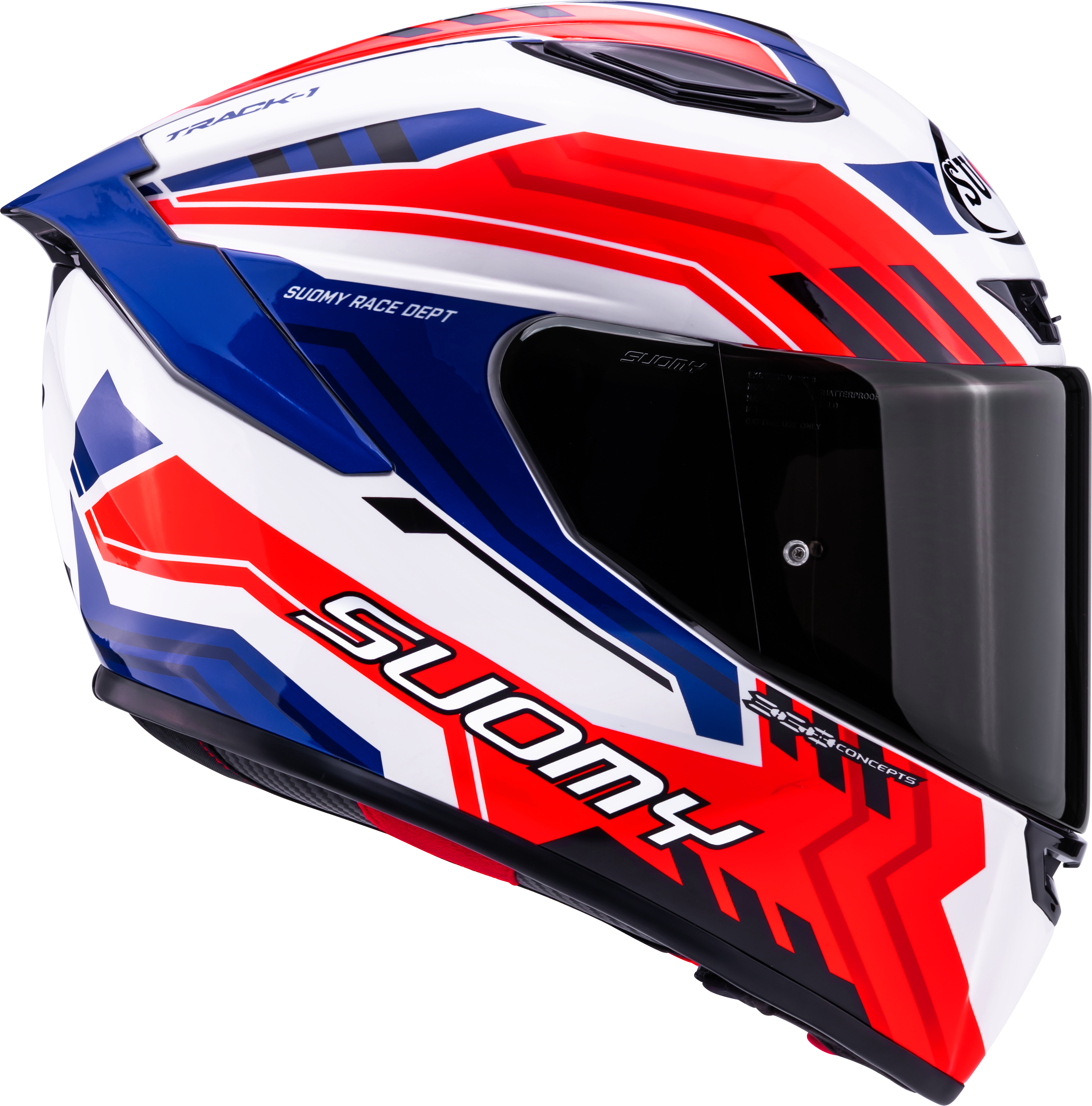Suomy Track-1 Capacete Framework Branco/Vermelho/Azul K6T10023 