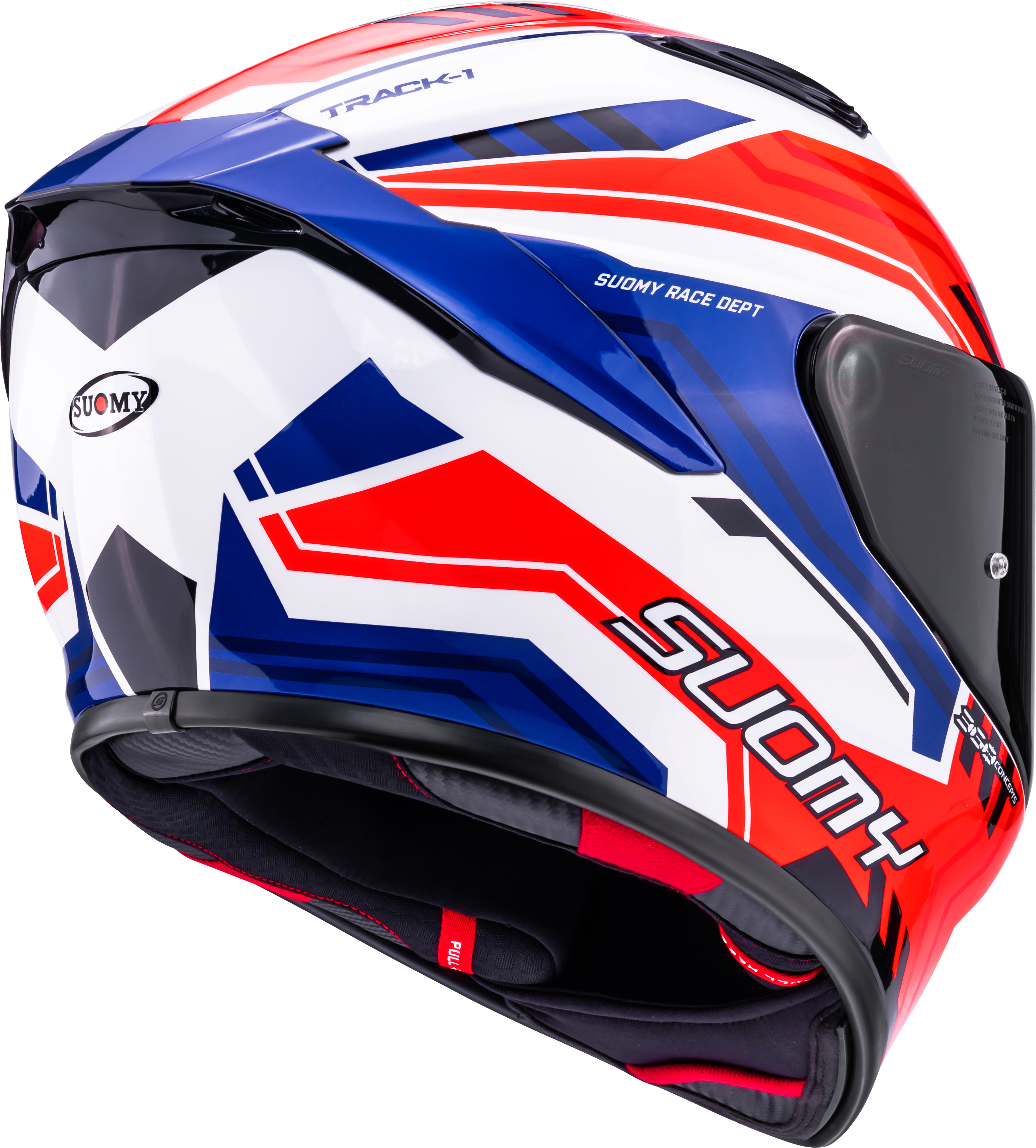 Suomy Track-1 Capacete Framework Branco/Vermelho/Azul K6T10023 