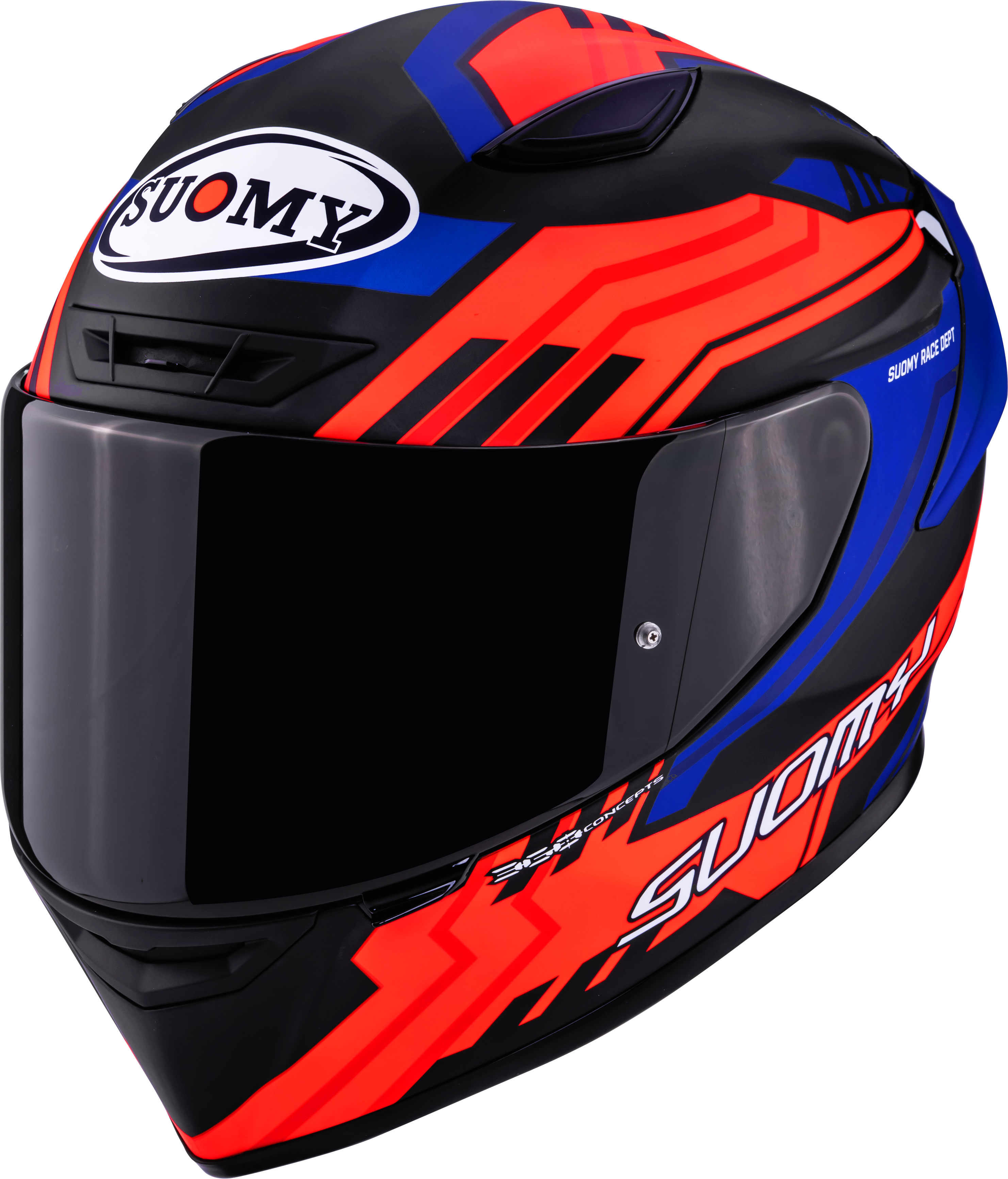 Suomy Track-1 Capacete Framework Matt Preto/Vermelho/Azul K6T10024 