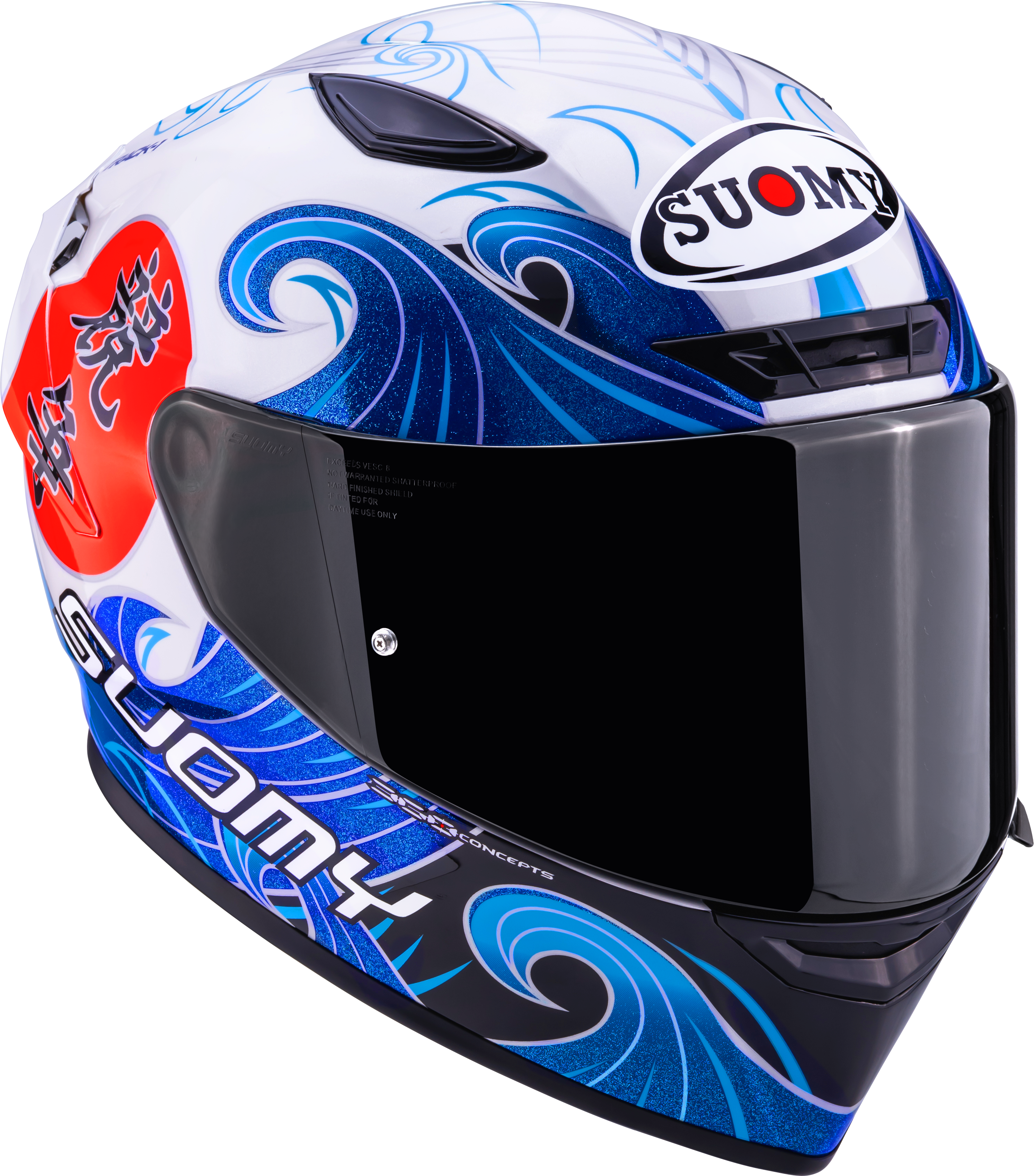 Capacete Suomy Track-1 Waves Branco K6T10025 