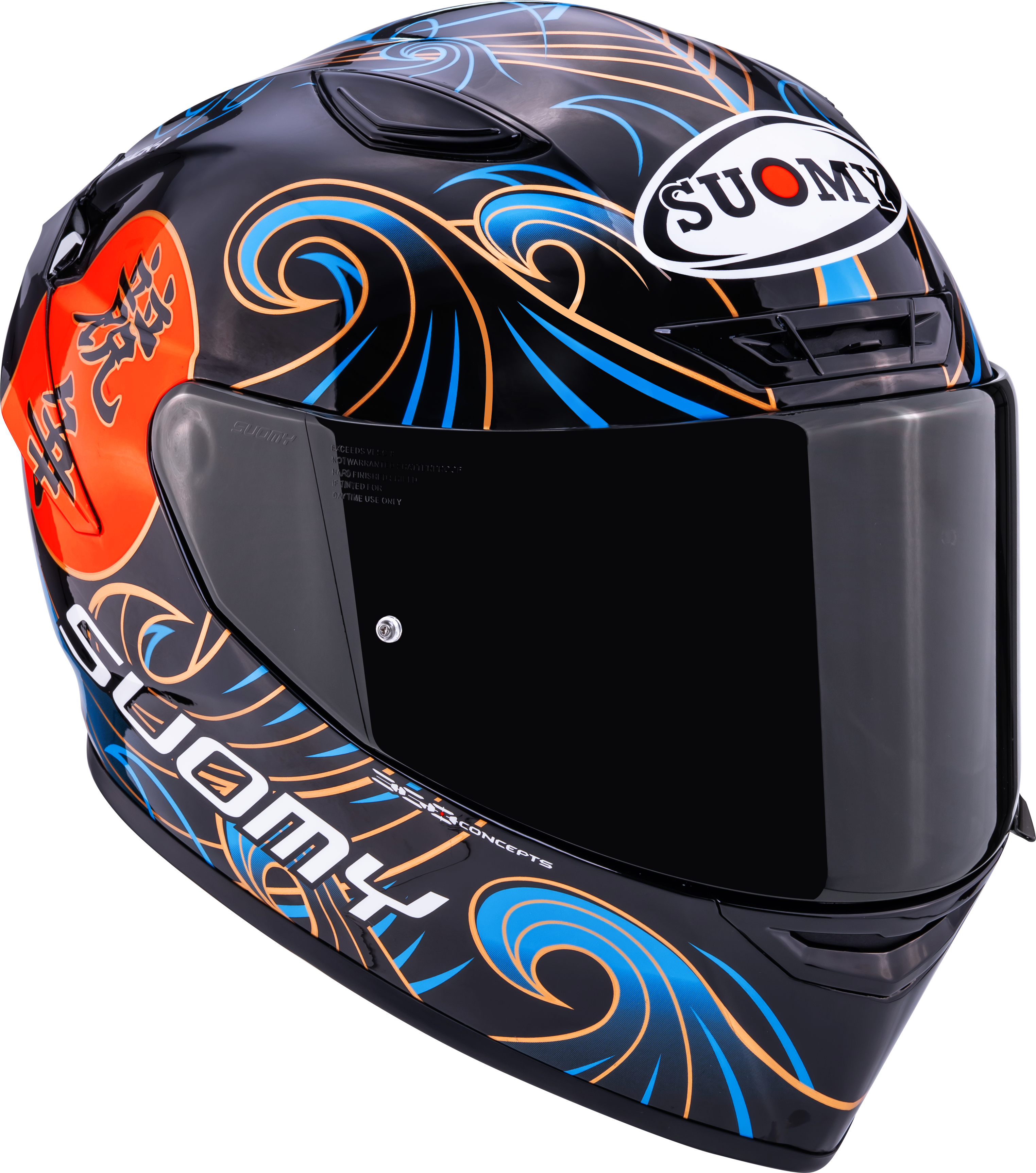 Capacete Suomy Track-1 Waves Preto K6T10026 