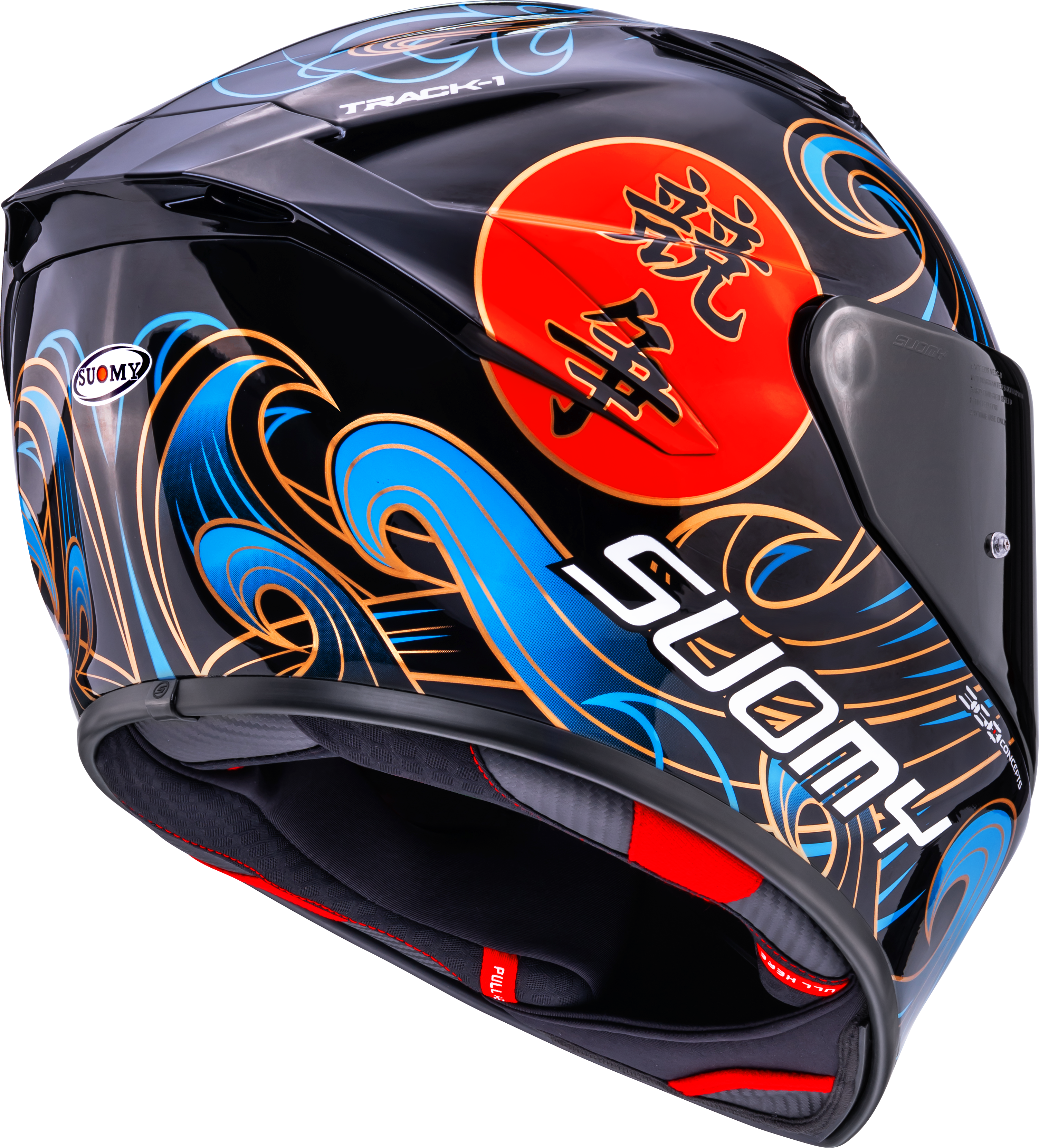 Capacete Suomy Track-1 Waves Preto K6T10026 