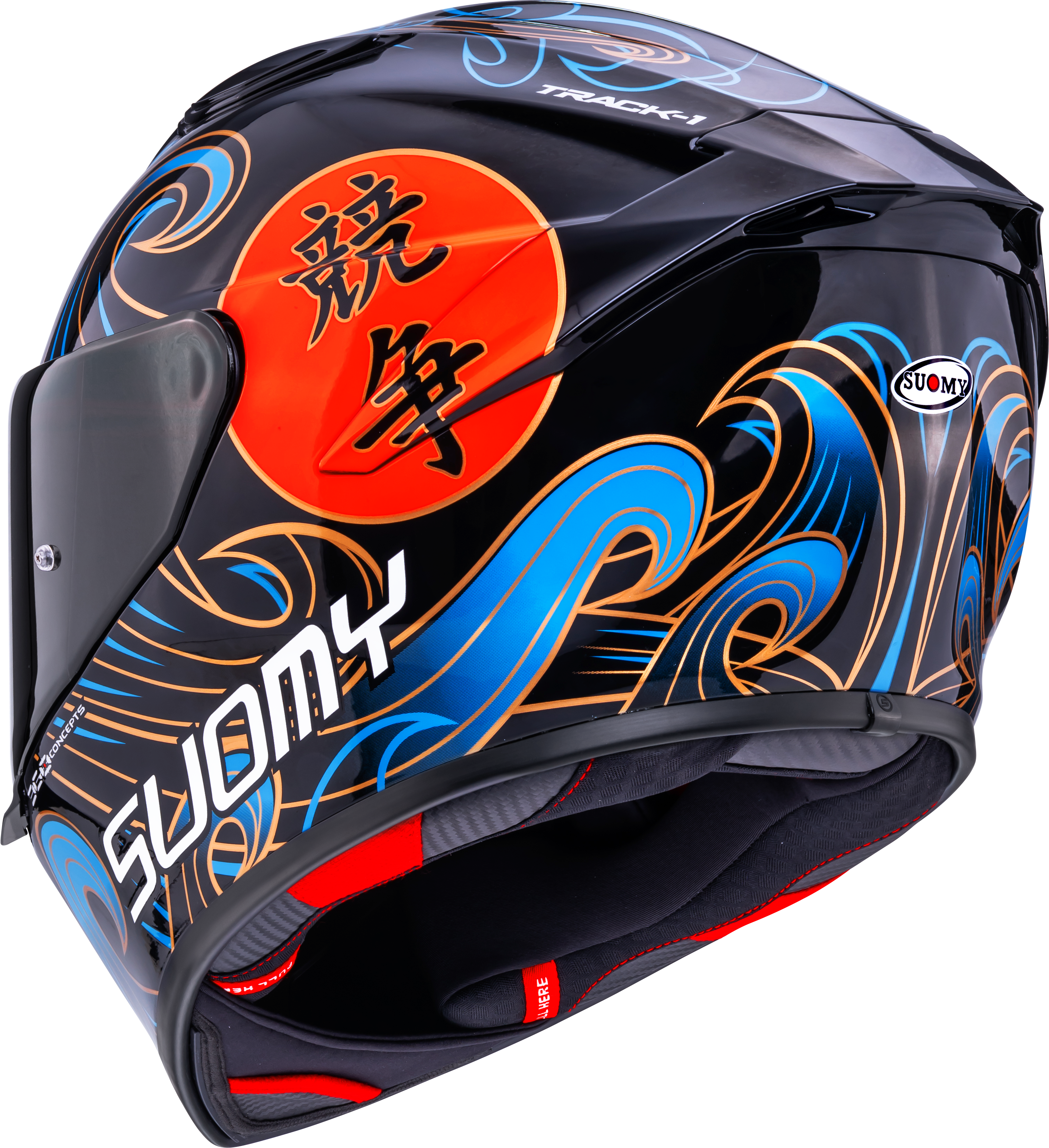 Capacete Suomy Track-1 Waves Preto K6T10026 