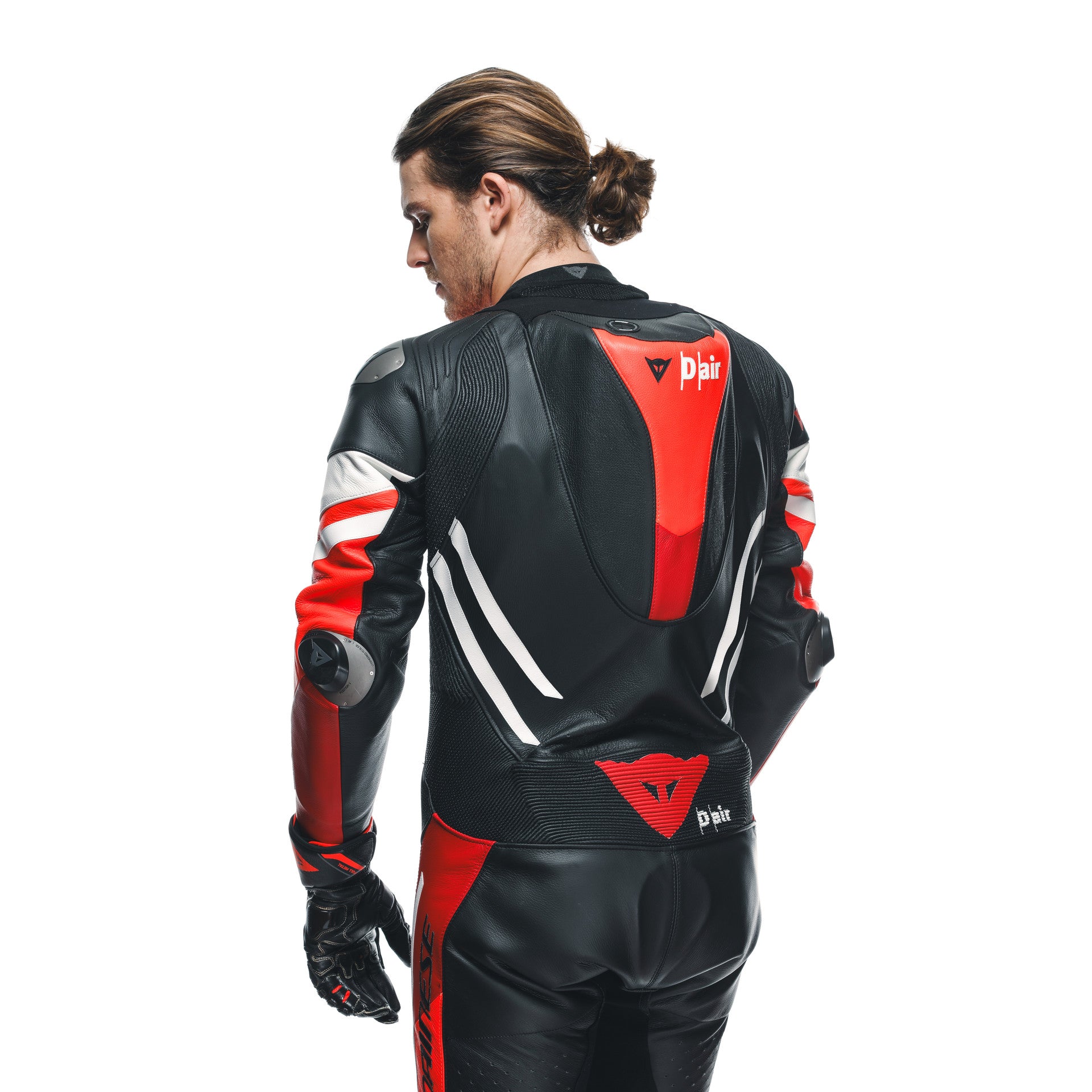 Dainese Misano 3 D-AIR® Macacão de Couro – Macacão de Corrida com Airbag Perfurado | Masculino | Vermelho 