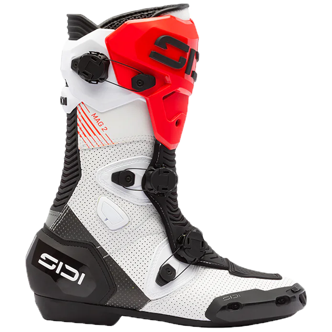 Botas de moto Sidi MAG 2 Air Branco Preto Vermelho - 391 
