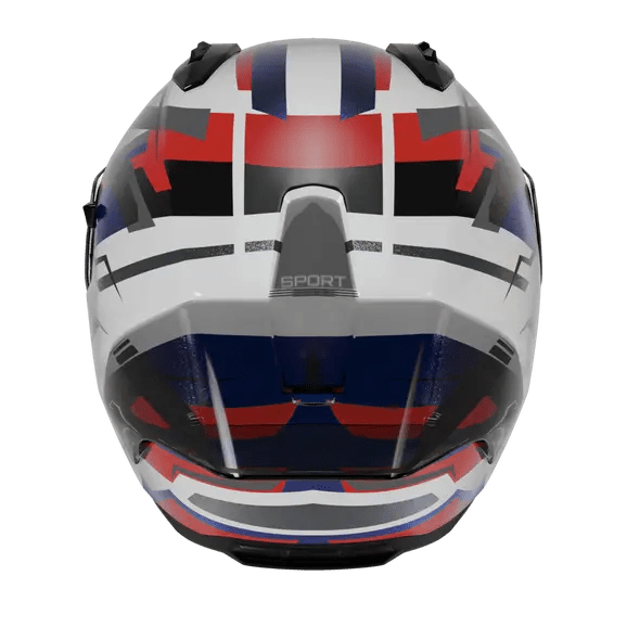 Nolan N60-6 Sport Capacete Corsa Branco / Azul / Vermelho / Acabamento Fosco 355 