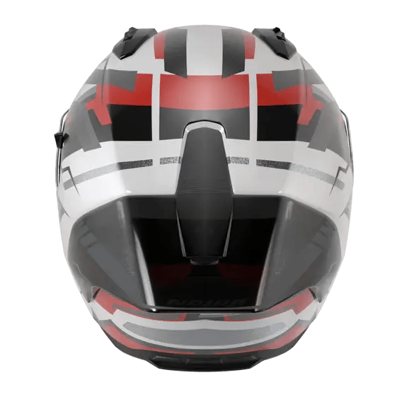 Capacete Nolan N60-6 Sport Corsa Branco / Preto / Vermelho / Acabamento Metálico 356 