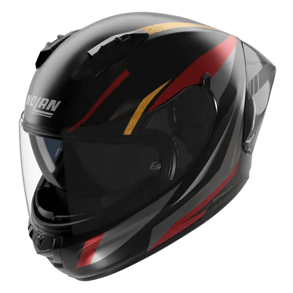Nolan N60-6 Sport Capacete Lesmo Preto / Vermelho / Antracite / Acabamento em Superfícies Metálicas Douradas 353 