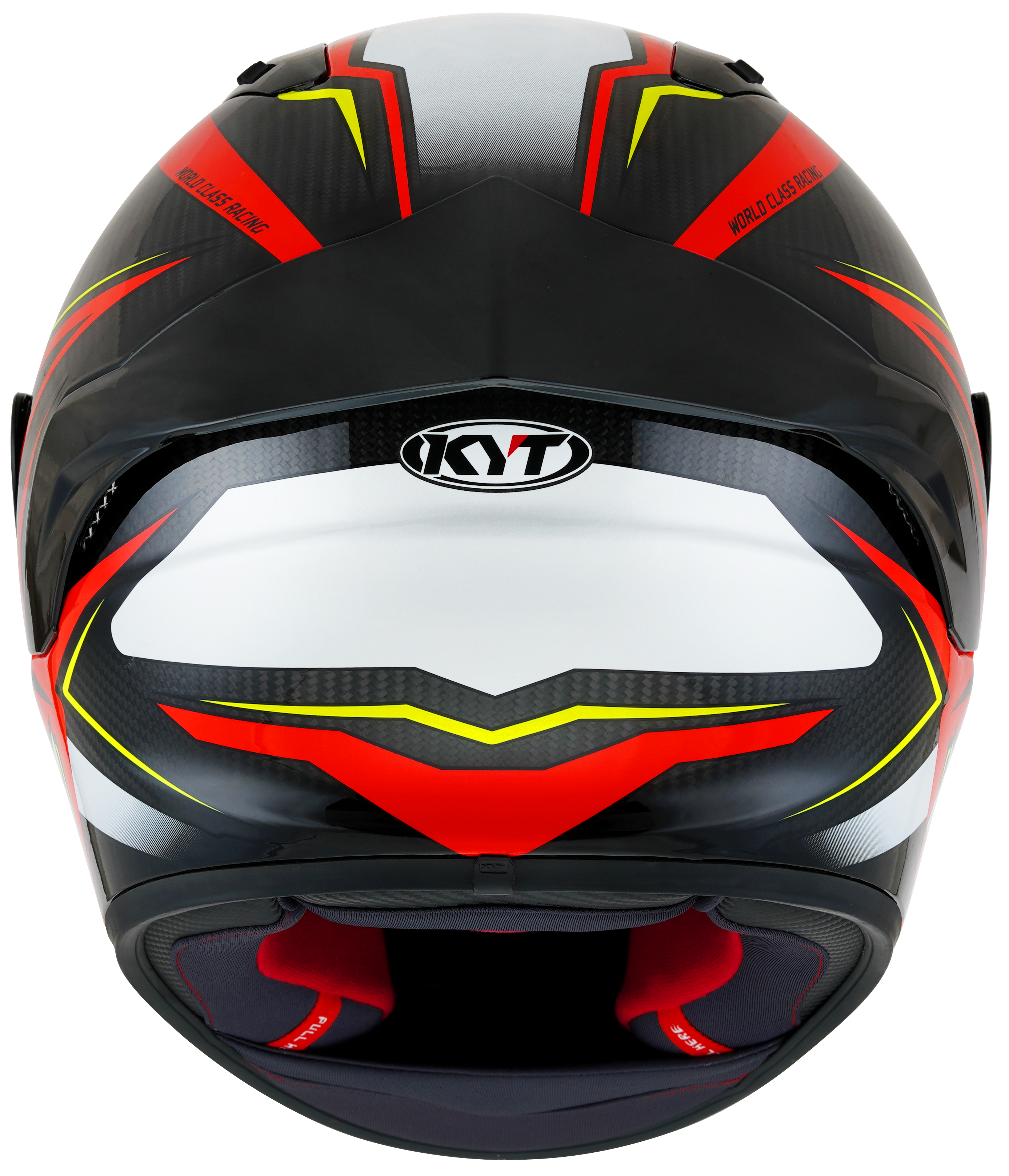 KYT NZ-Race Capacete Carbon Stride Brilhante Vermelho/Branco Y6NZ0026 