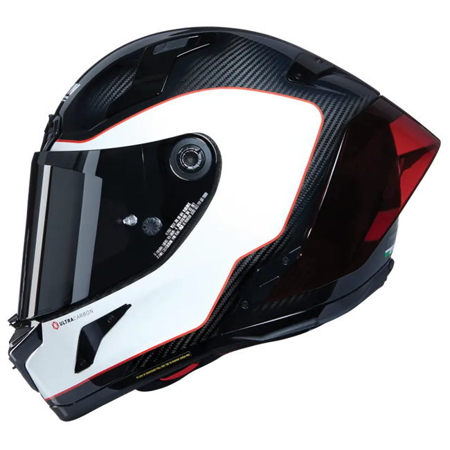 Nolan X-804 RS Capacete Ultra Carbon Branco/Vermelho Asso di Picche 343 