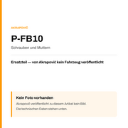 Akrapovic Schrauben und Muttern P-FB10 — Platzhalter, kein Herstellerfoto verfügbar