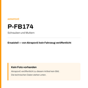 Akrapovic Schrauben und Muttern P-FB174 — Platzhalter, kein Herstellerfoto verfügbar