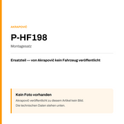Akrapovic Montagesatz P-HF198 — Platzhalter, kein Herstellerfoto verfügbar
